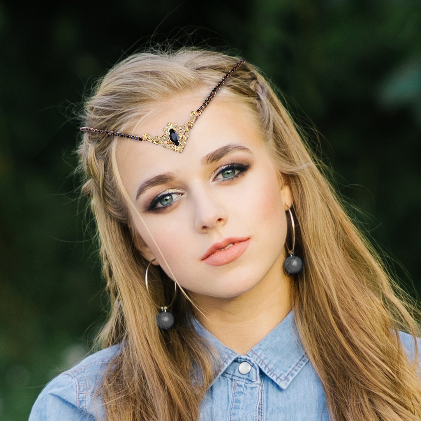 Handmade Dark Fairy Headpiece: Wedding, Golden