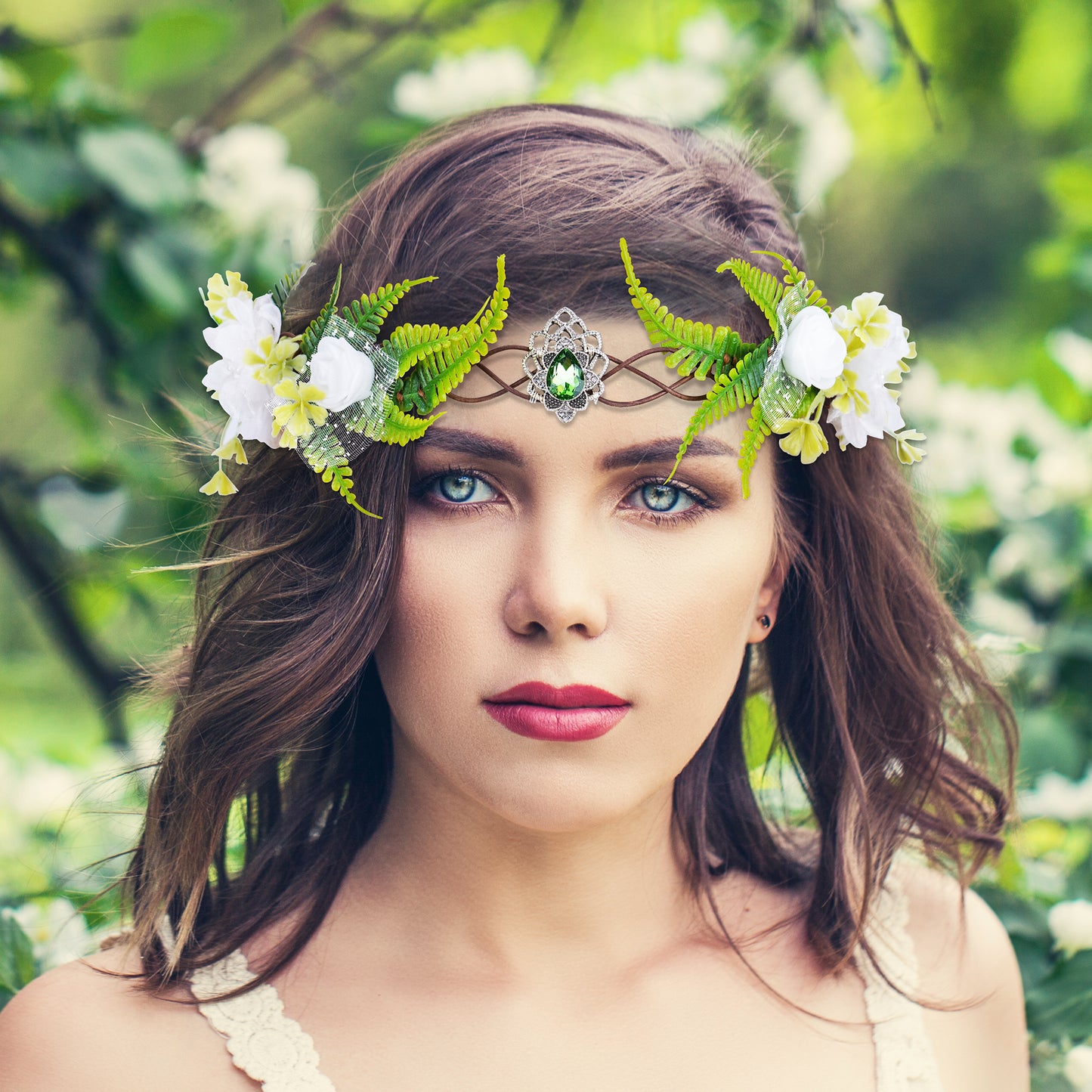 Bohemian Flower Headband: Medieval Elven Headpiece