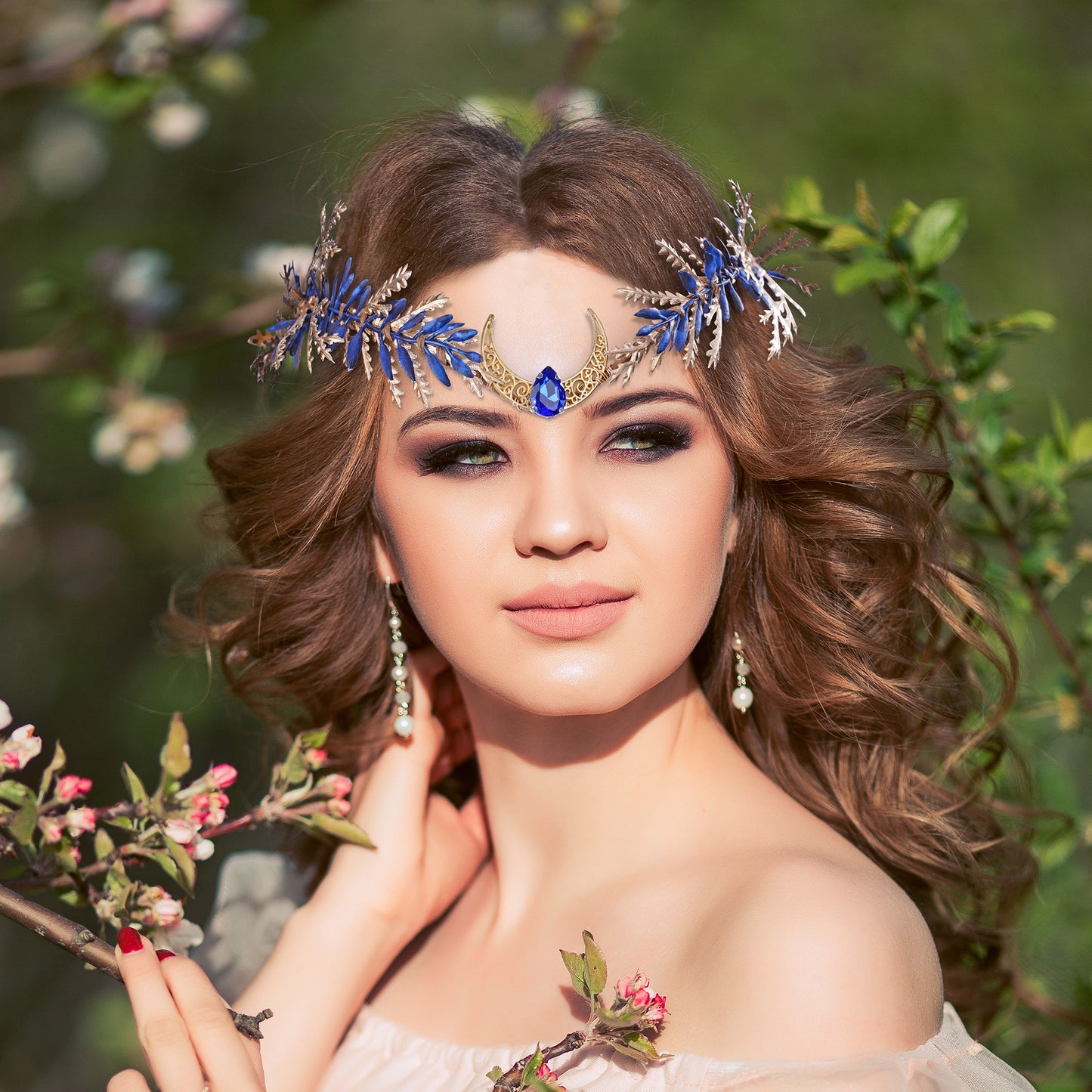 Handmade Golden Leaf Crown Forest Elf Headpiece
