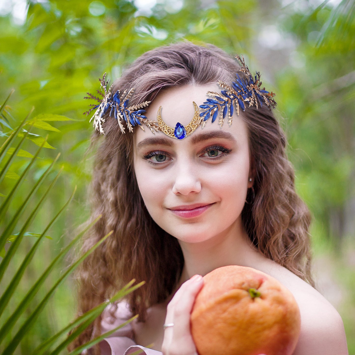 Handmade Golden Leaf Crown Forest Elf Headpiece