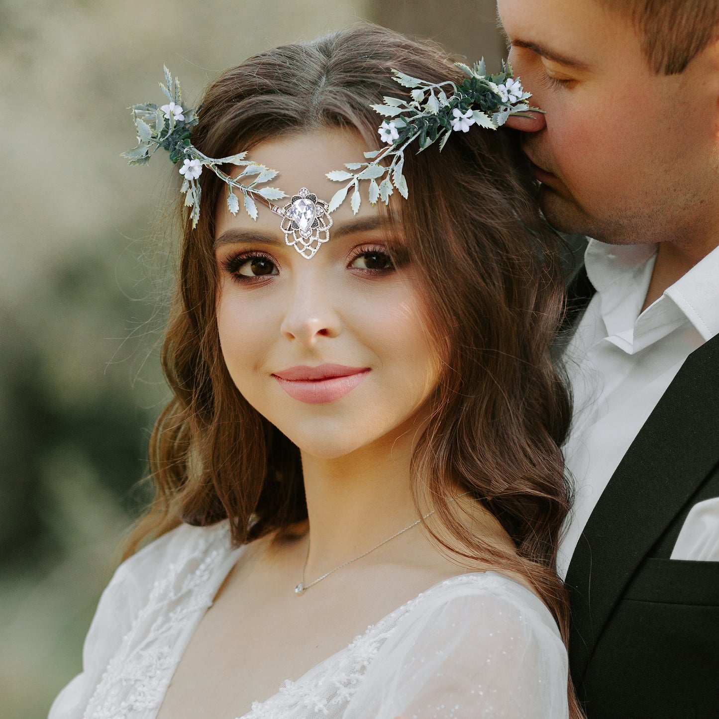 Handmade Green Flower Crown Headpiece
