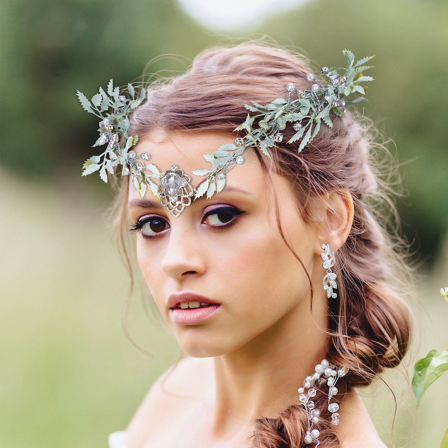 Handmade Crystal Elven Circlet Headpiece