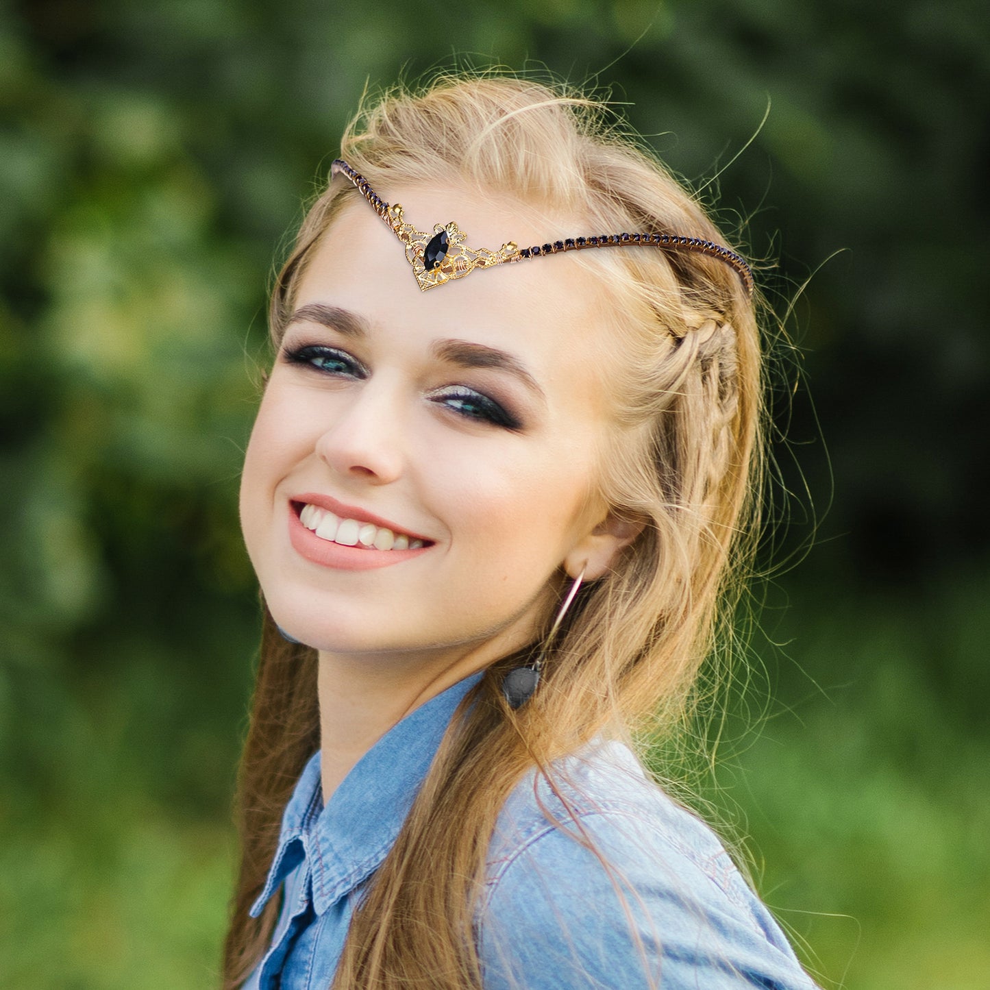 Handmade Dark Fairy Headpiece: Wedding, Golden