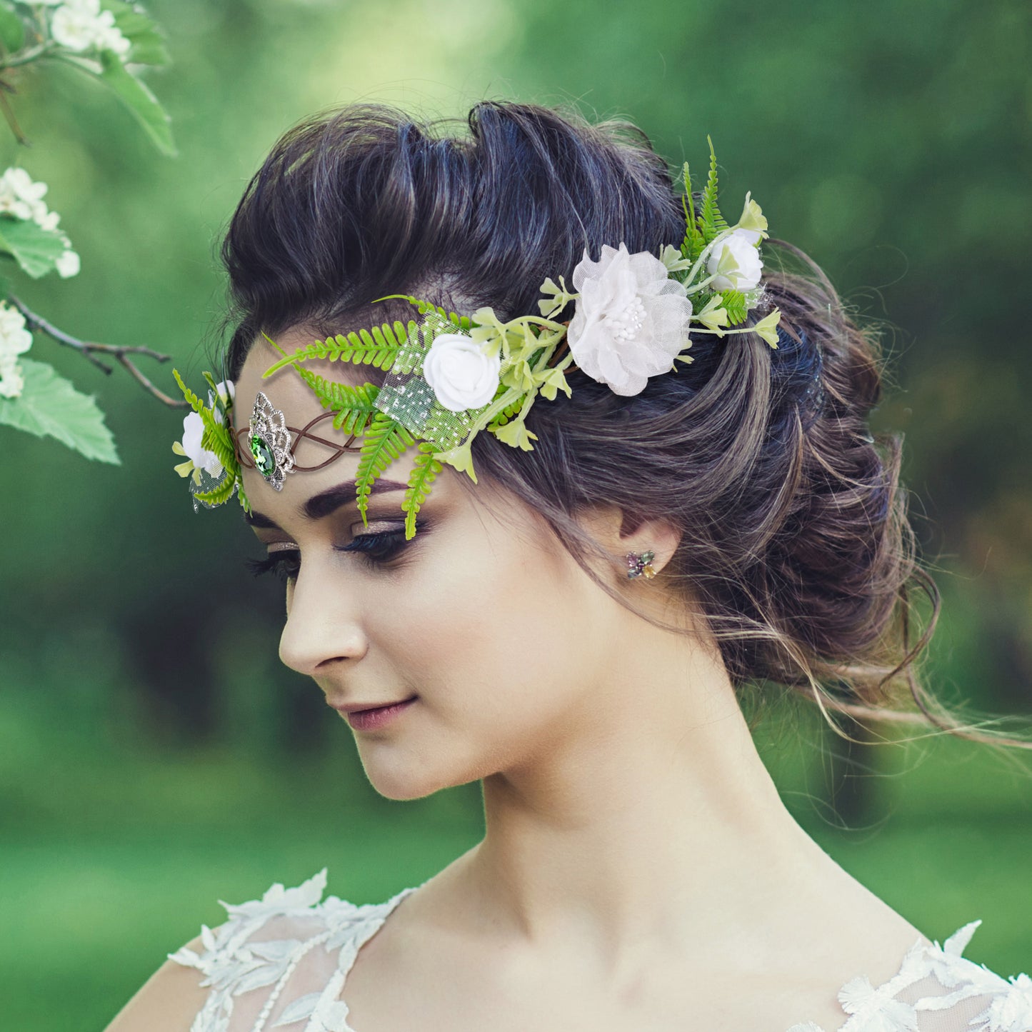 Bohemian Flower Headband: Medieval Elven Headpiece