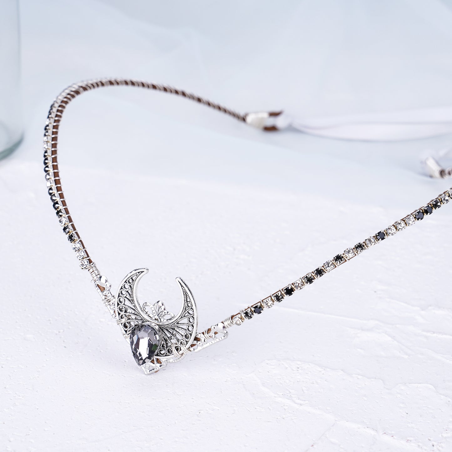 Handmade Silver Crystal Headpiece