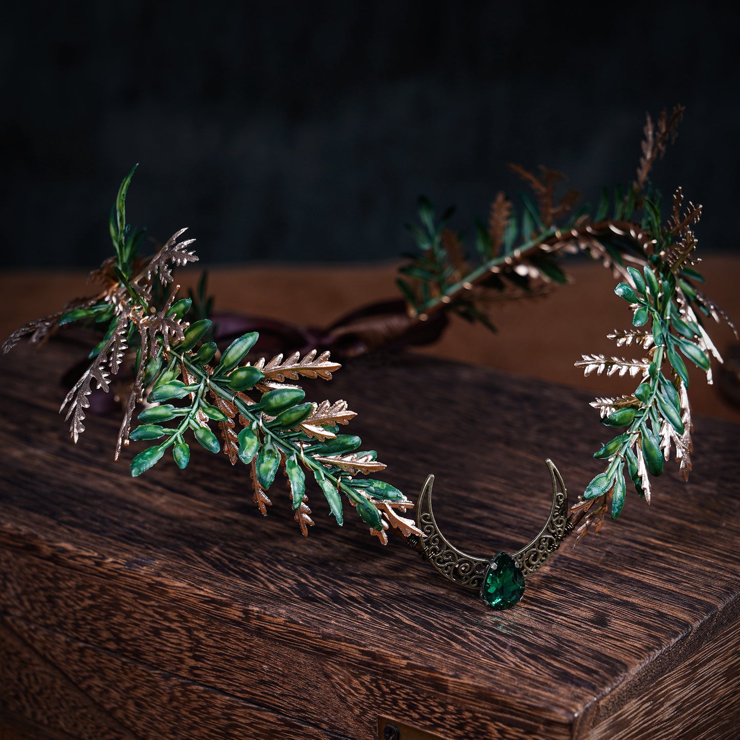 Handmade Moon Leaf Headband Woodland