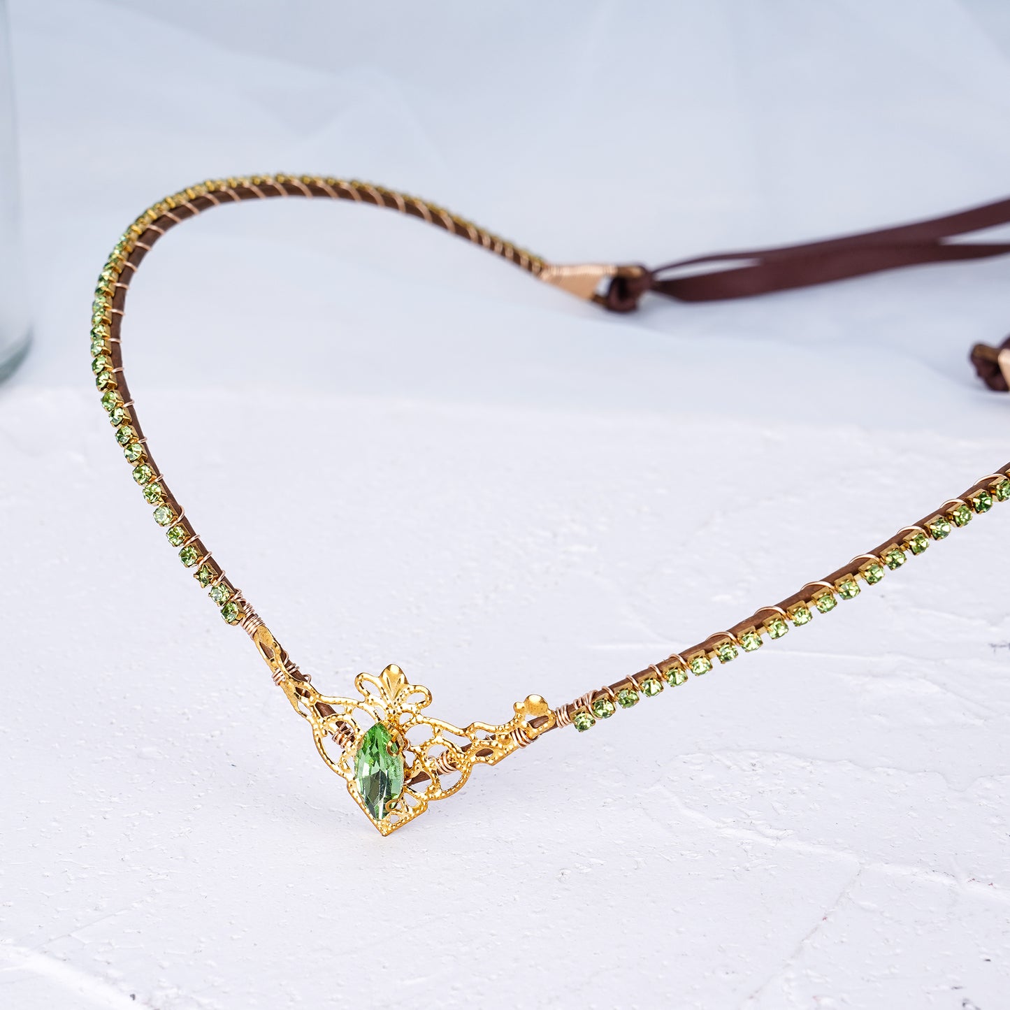 Handmade Dark Fairy Headpiece: Wedding, Golden