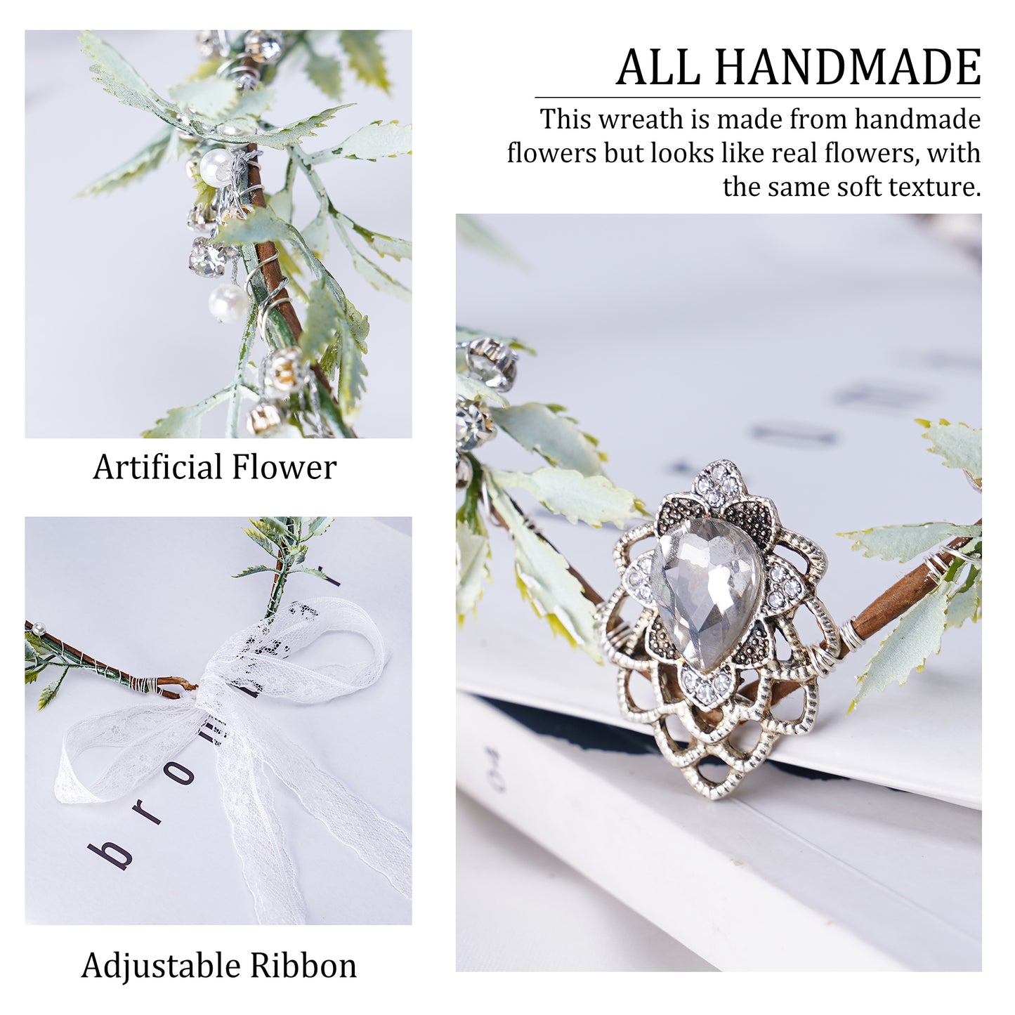 Handmade Crystal Elven Circlet Headpiece