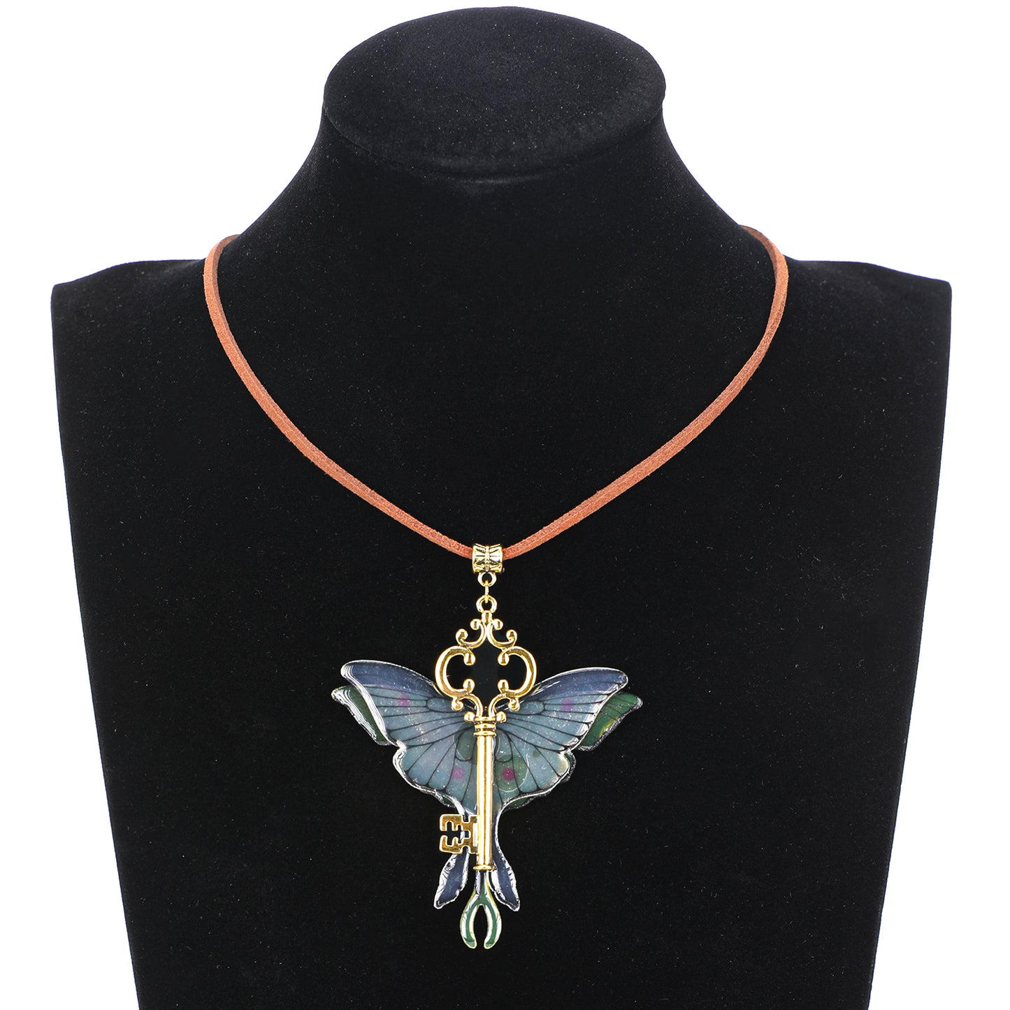 MOSTORY Golden Butterfly Layered Renaissance Boho Neckalce