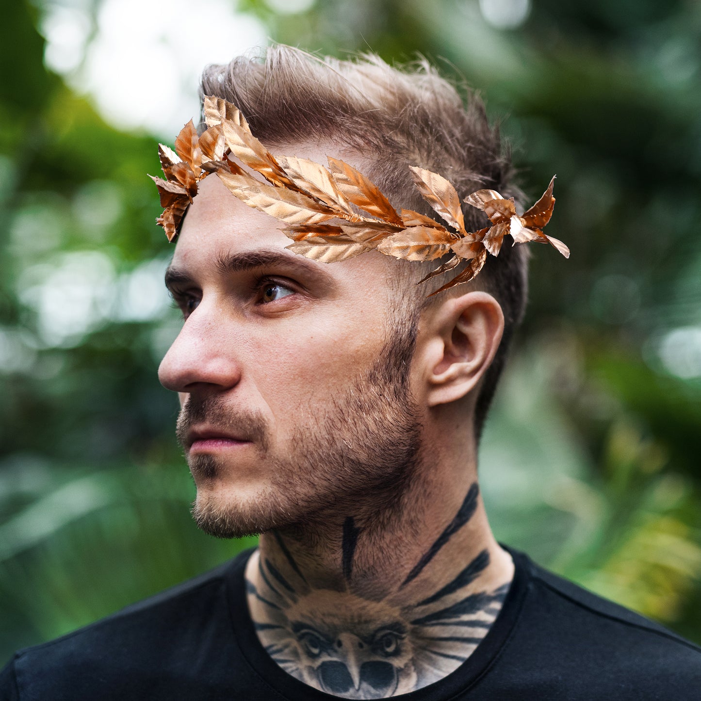 Handmade Gold Leaf Crown Headpiece: Greek God Headband