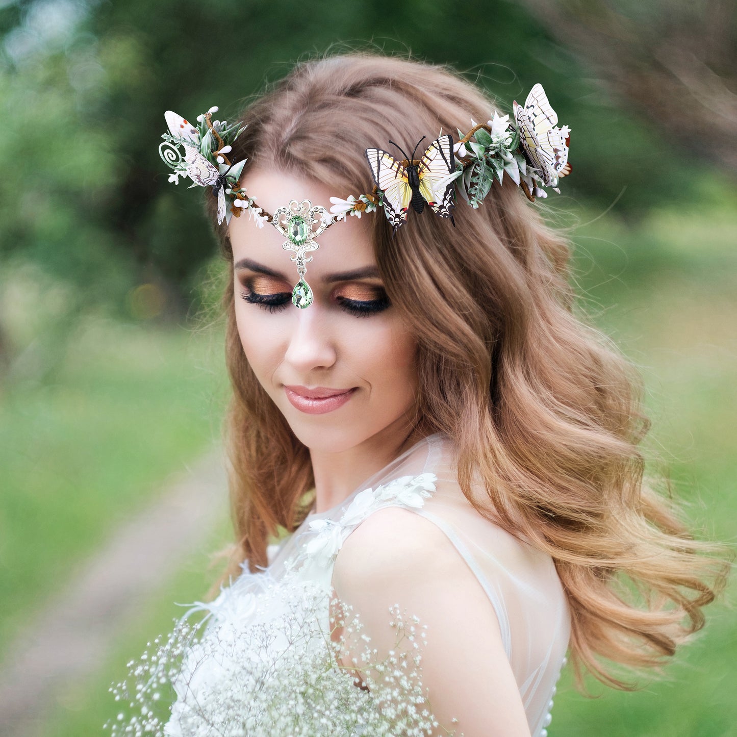 Woodland Elven Headpiece Butterfly Headband
