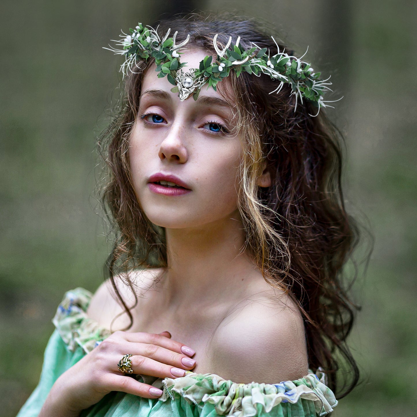 Handmade Antler Crown Headband: Woodland Elven Circlet