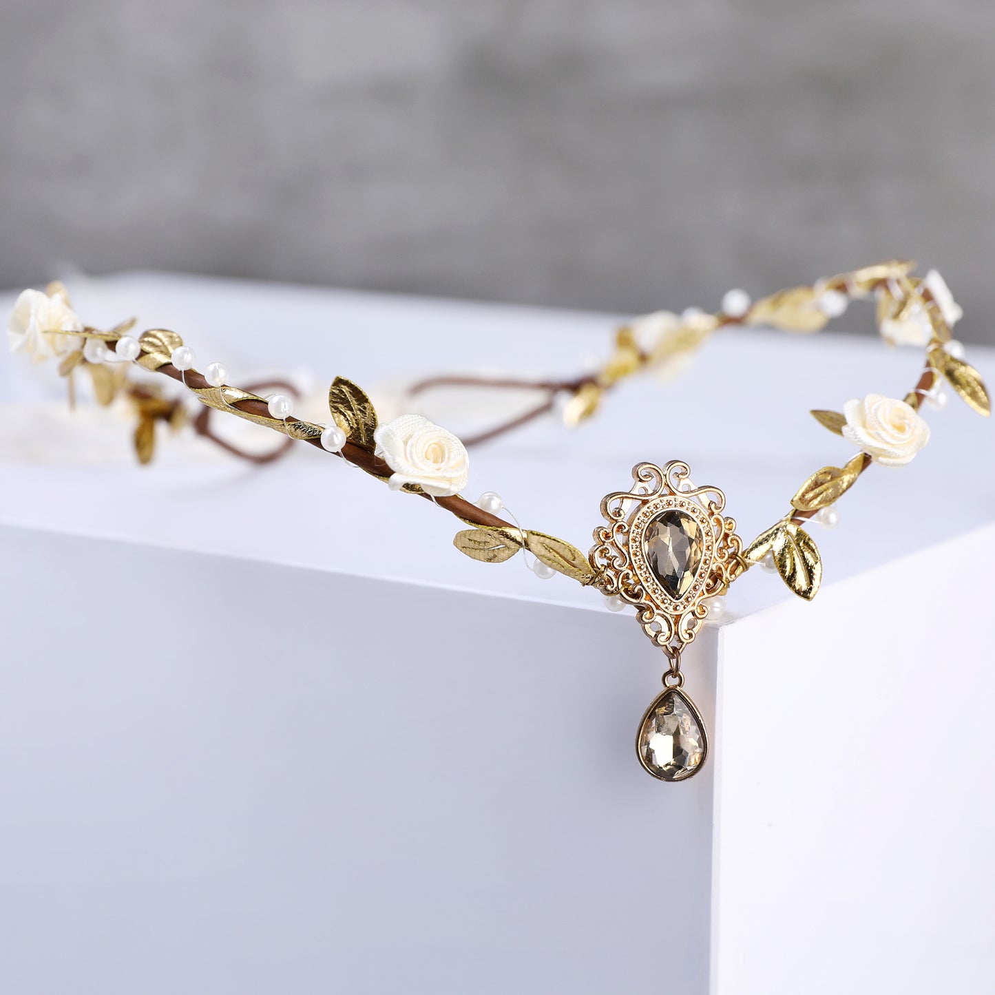 Handmade Gold Fairy Crown for Wedding