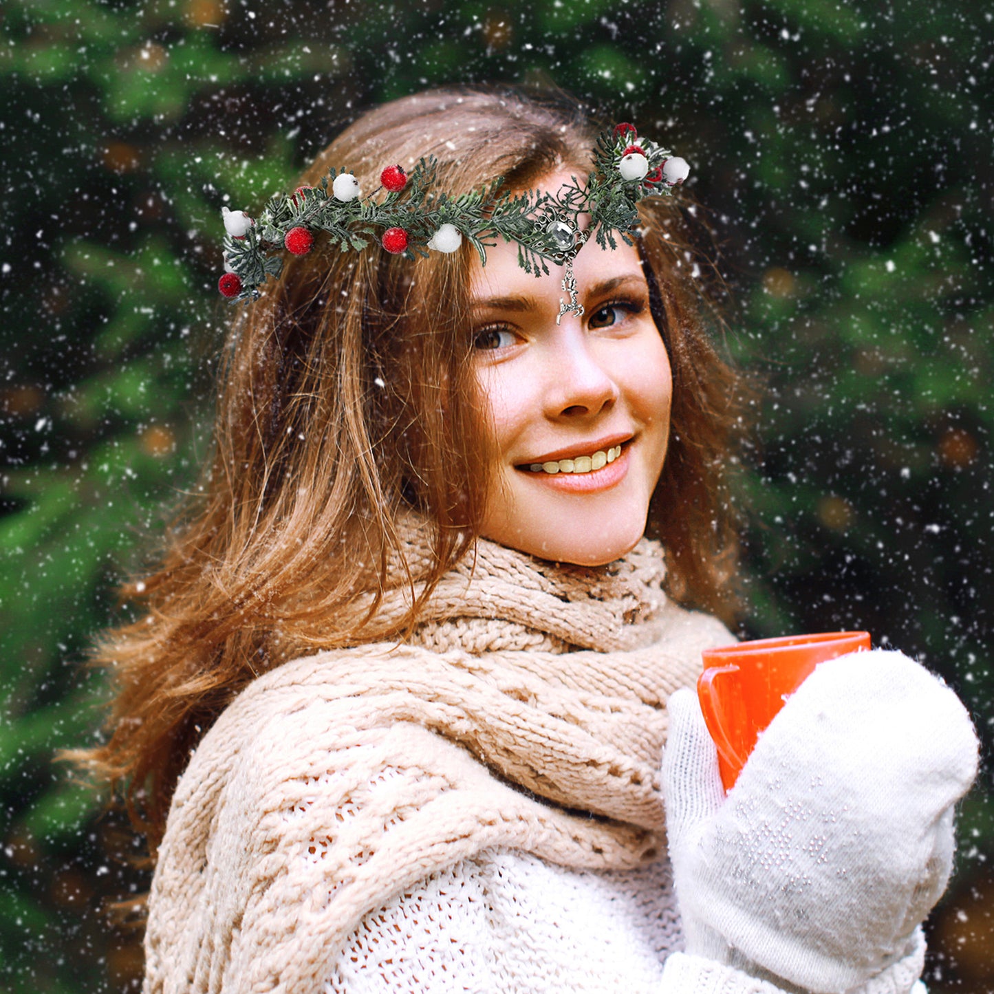 Christmas Ivy Headband: Spruce Twig Crown