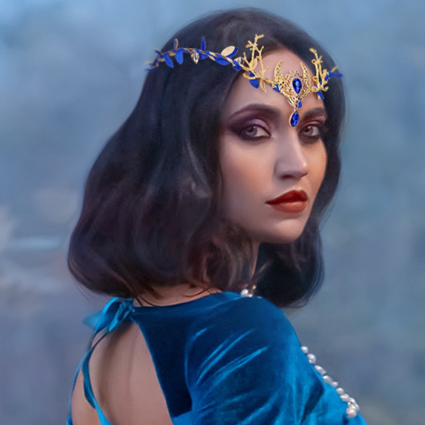 Moon Elf Crown: Woodland Gold Branch