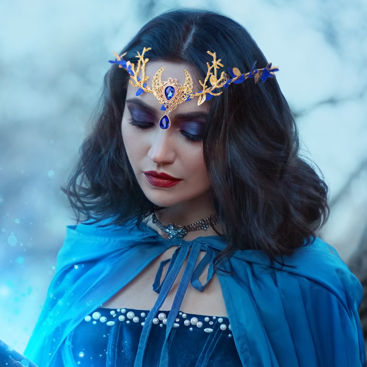 Moon Elf Crown: Woodland Gold Branch