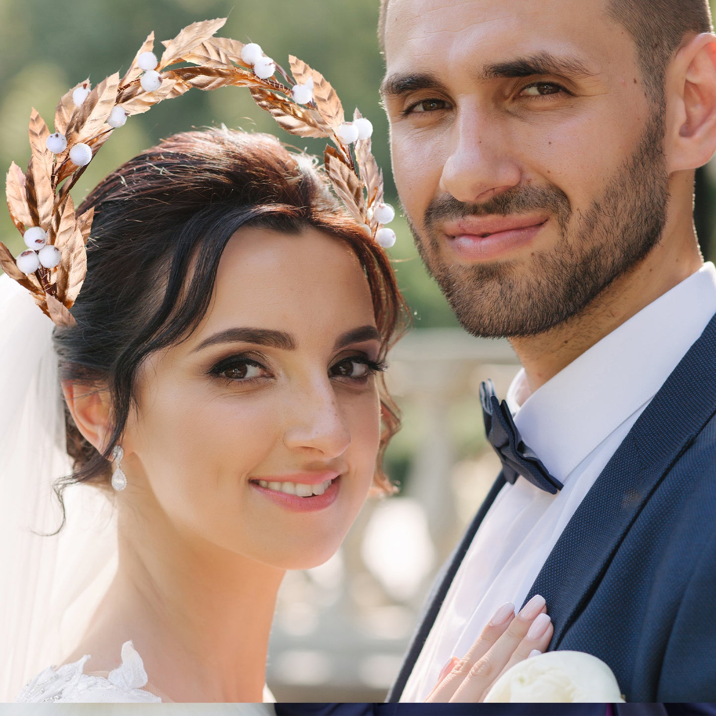 Handmade Golden Halo Crown Headpiece