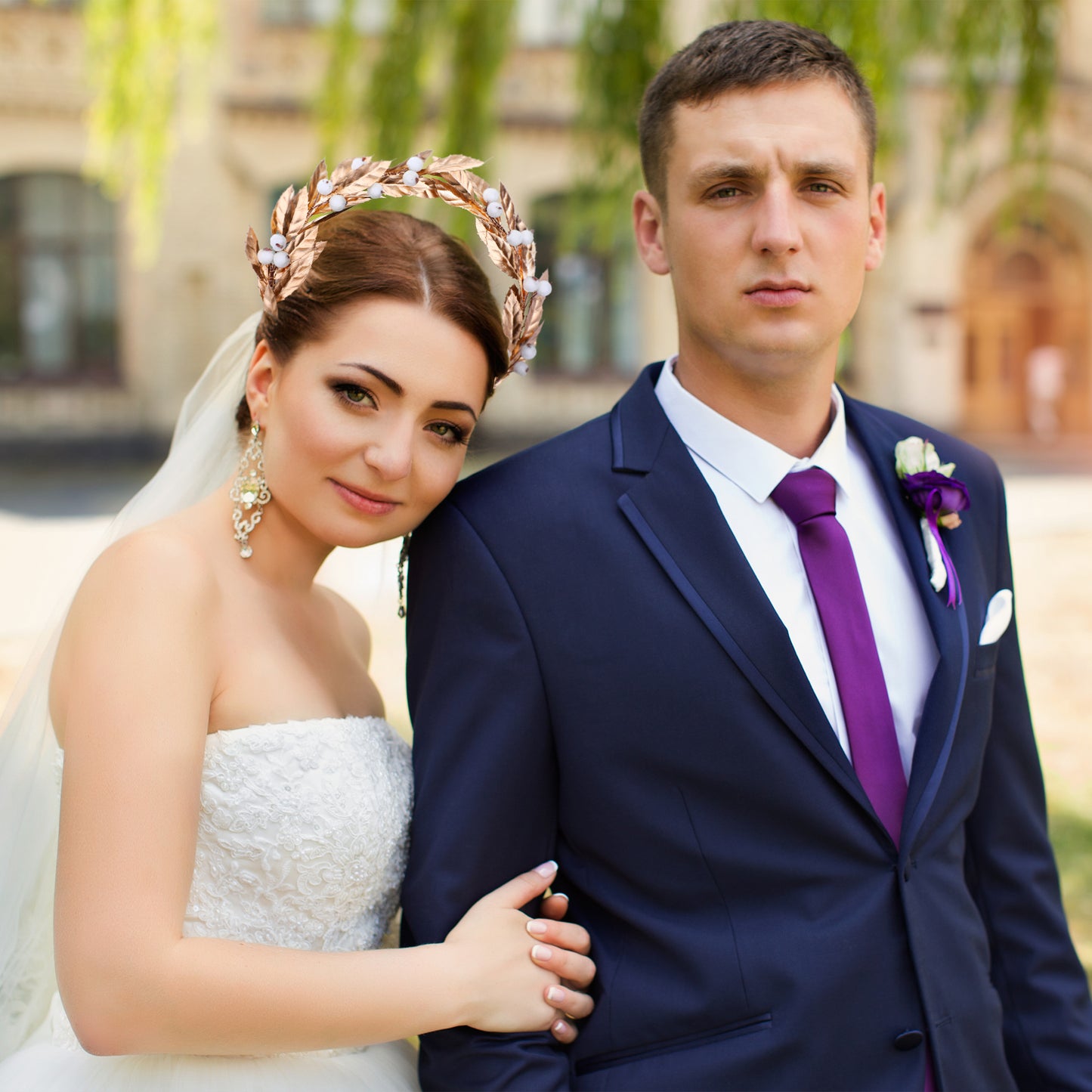 Handmade Golden Halo Crown Headpiece