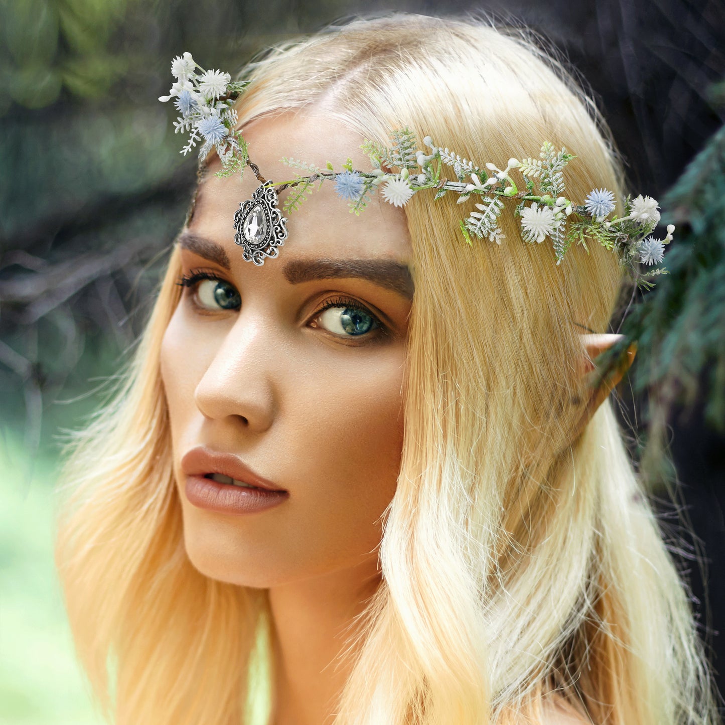 Handmade Fairy Flower Headband: Elf Floral Crown
