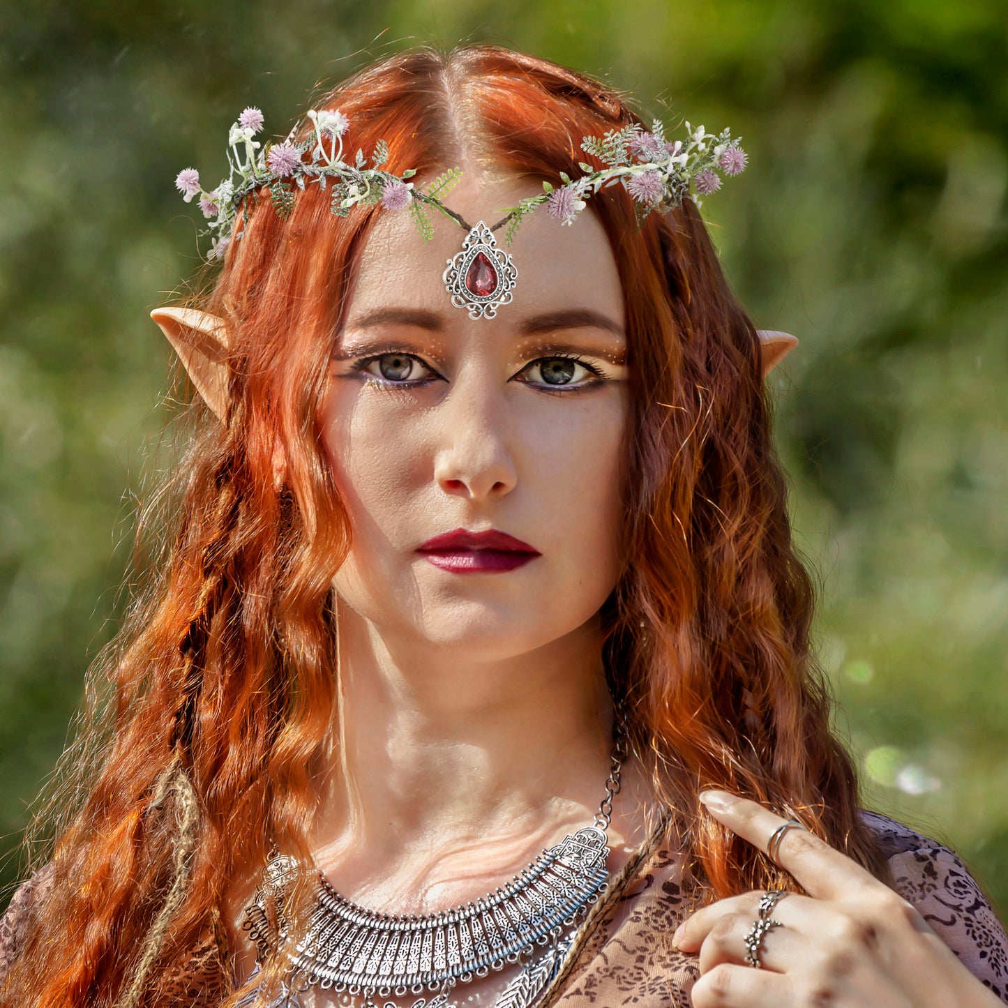 Handmade Purple Woodland Fairy Crown