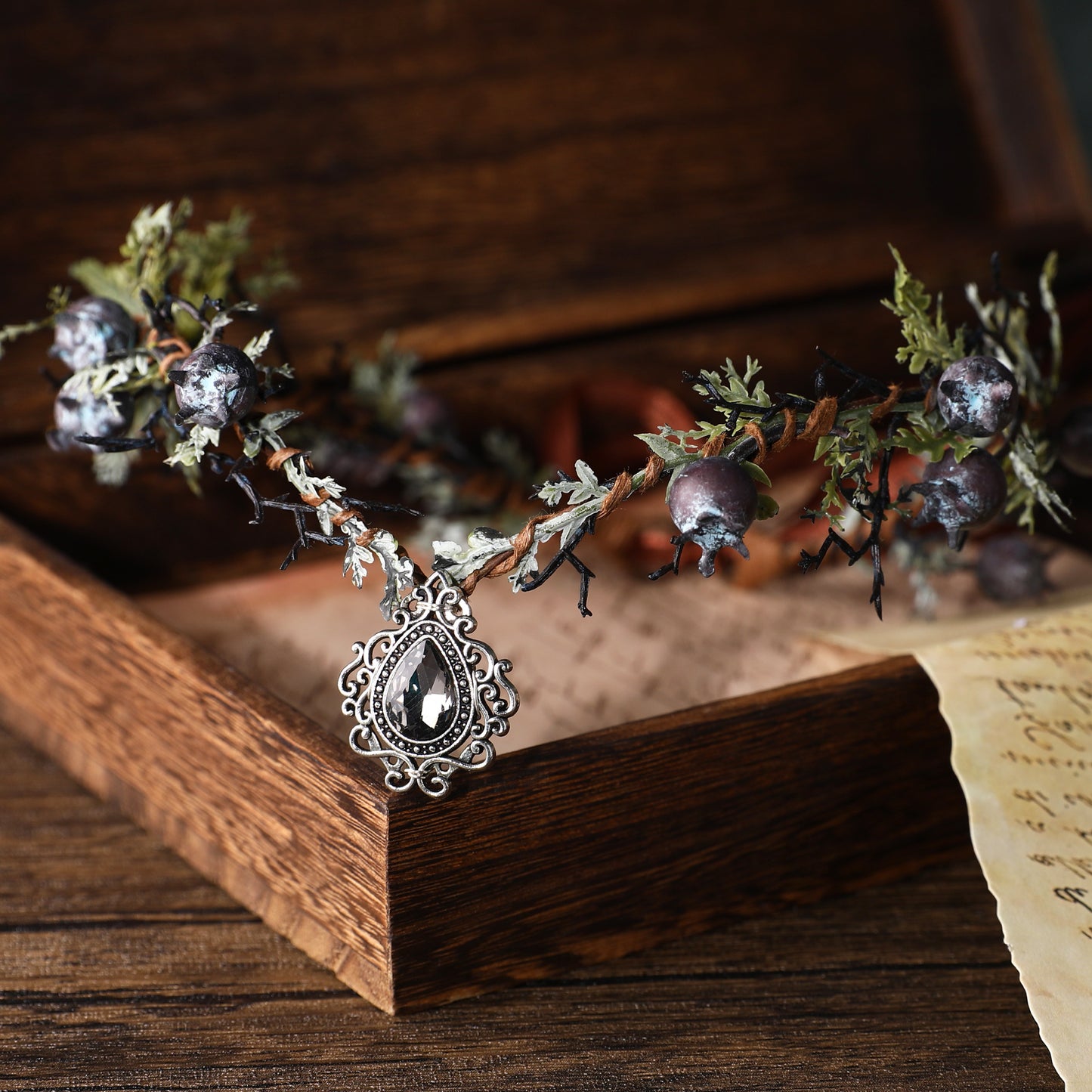 Woodland Elven Circlet Dark Fairy Thorn Crown