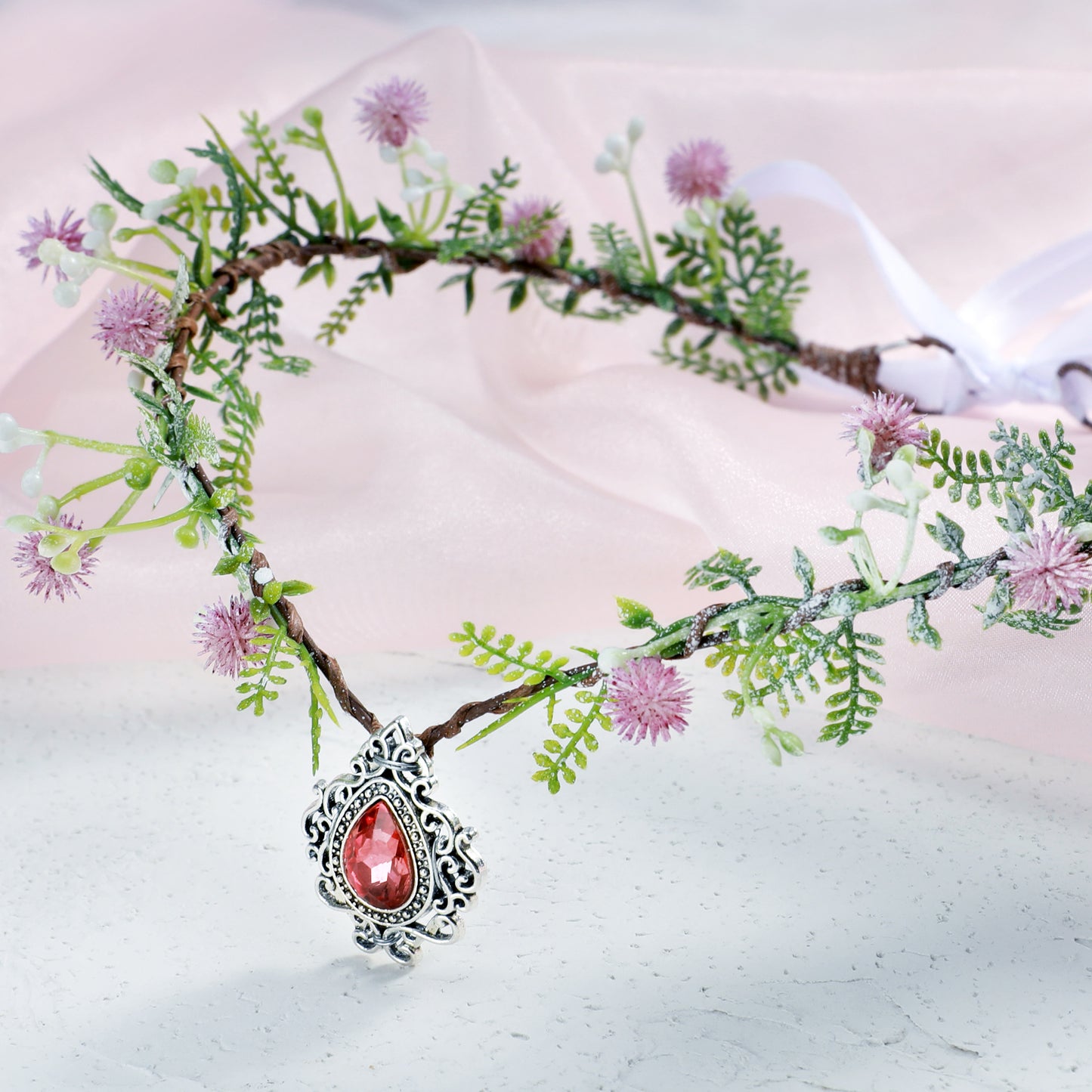 Handmade Purple Woodland Fairy Crown