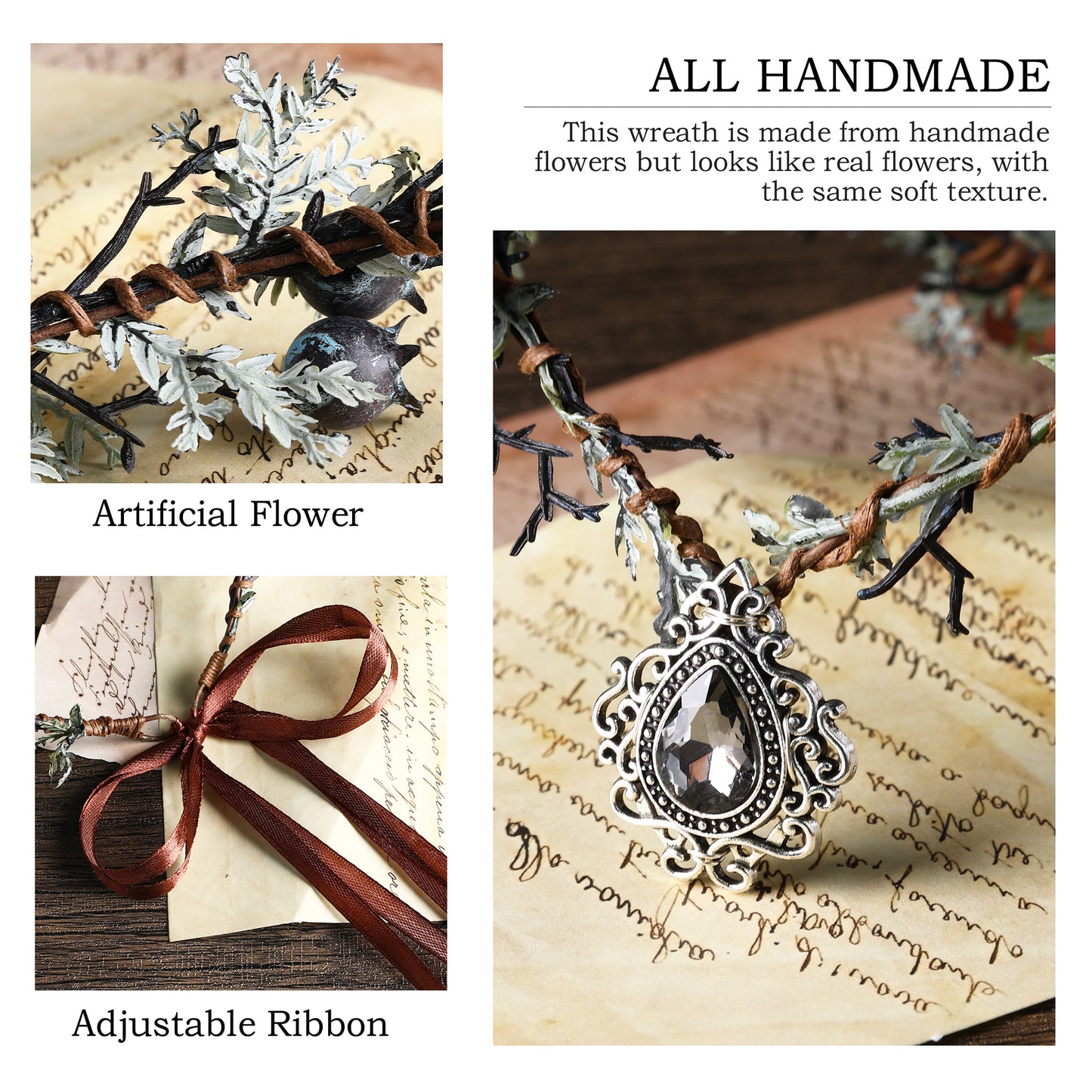 Woodland Elven Circlet Dark Fairy Thorn Crown