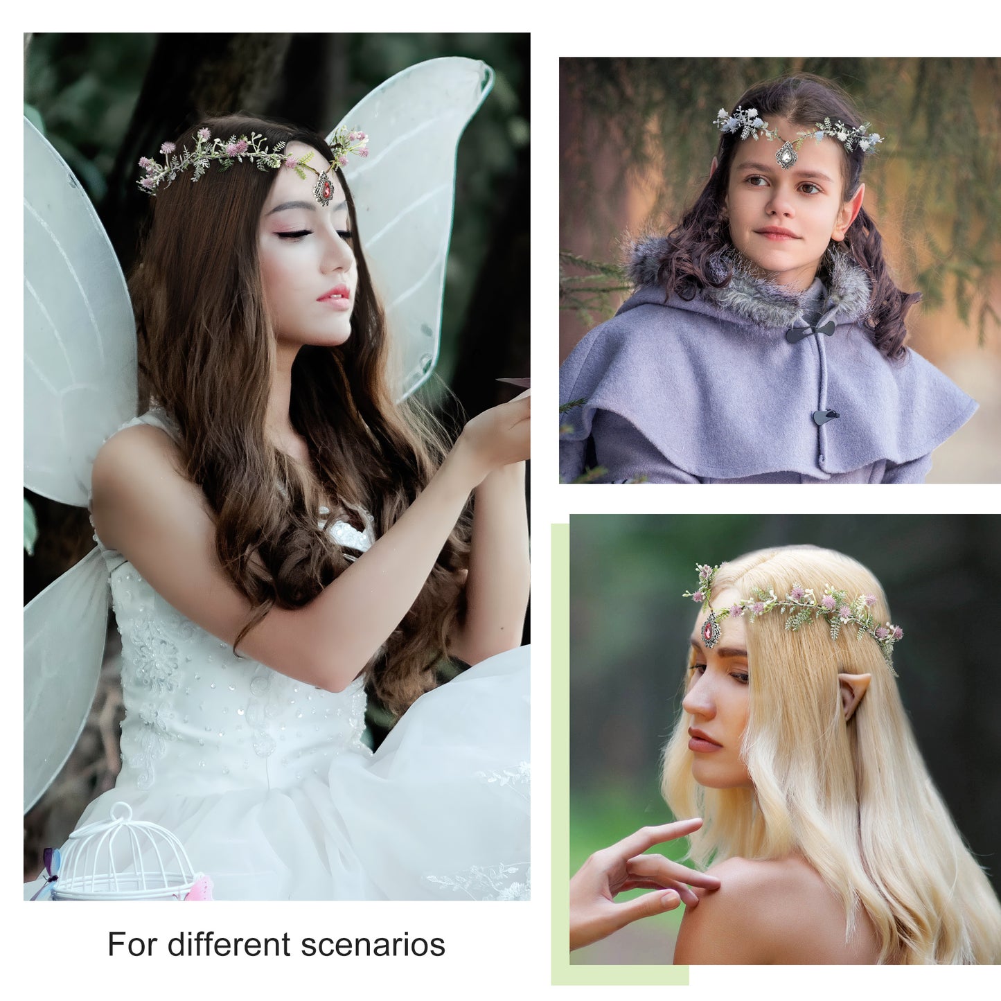 Handmade Purple Woodland Fairy Crown