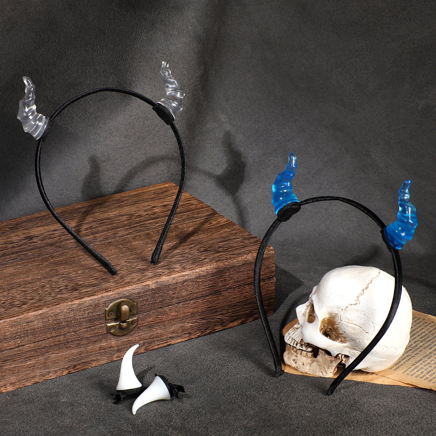 Pink Devil Horn Headband - Demon Horns Hairband Horns Hairhoop for Halloween Renaissance