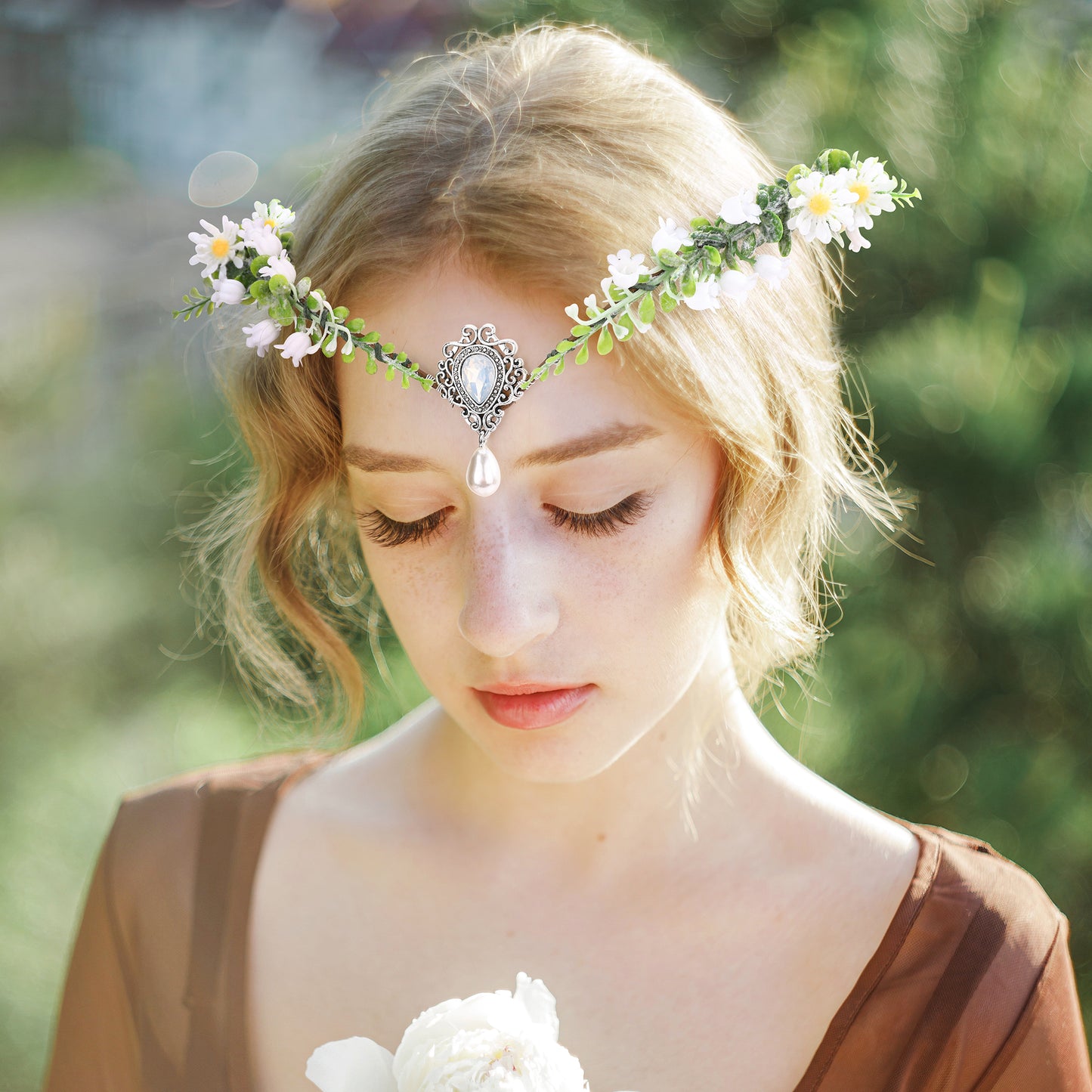 Woodland Floral Elf Headpiece