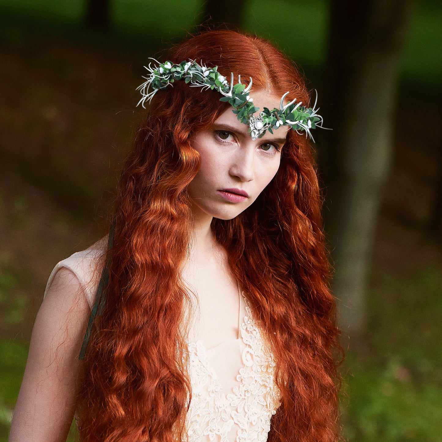 Handmade Antler Crown Headband: Woodland Elven Circlet