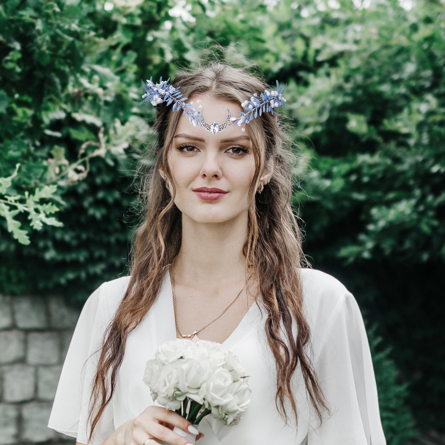 White Daisy Halo Crown: Wedding Bridal, Goddess Tiara, Chamomile Floral
