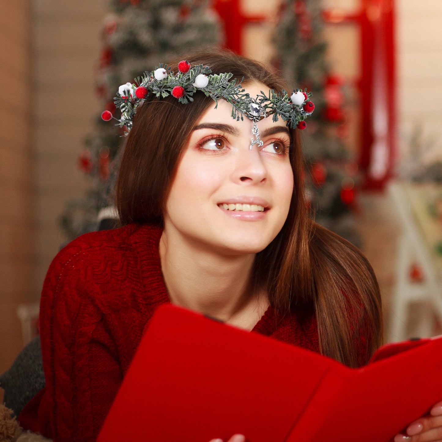 Christmas Ivy Headband: Spruce Twig Crown