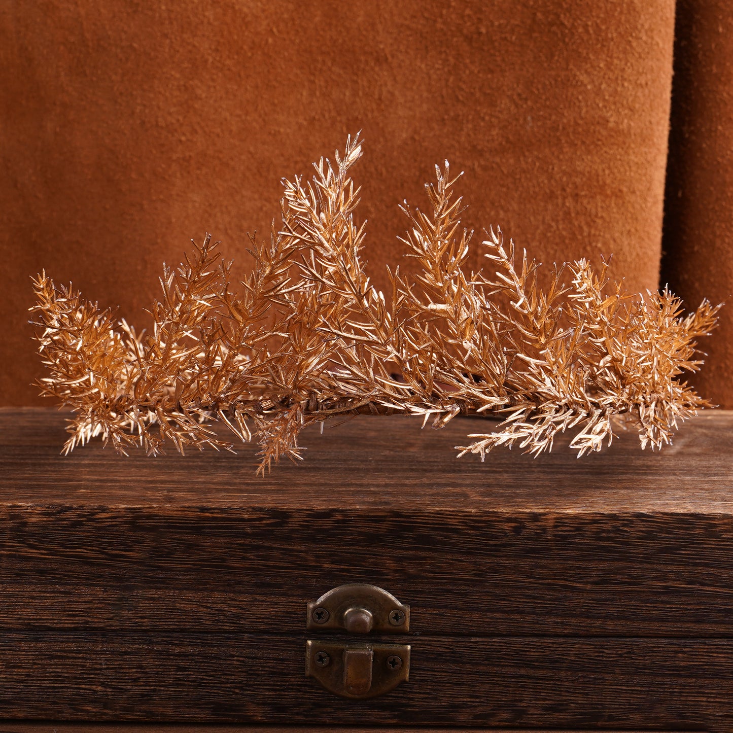 Handmade Gold Woodland Crown