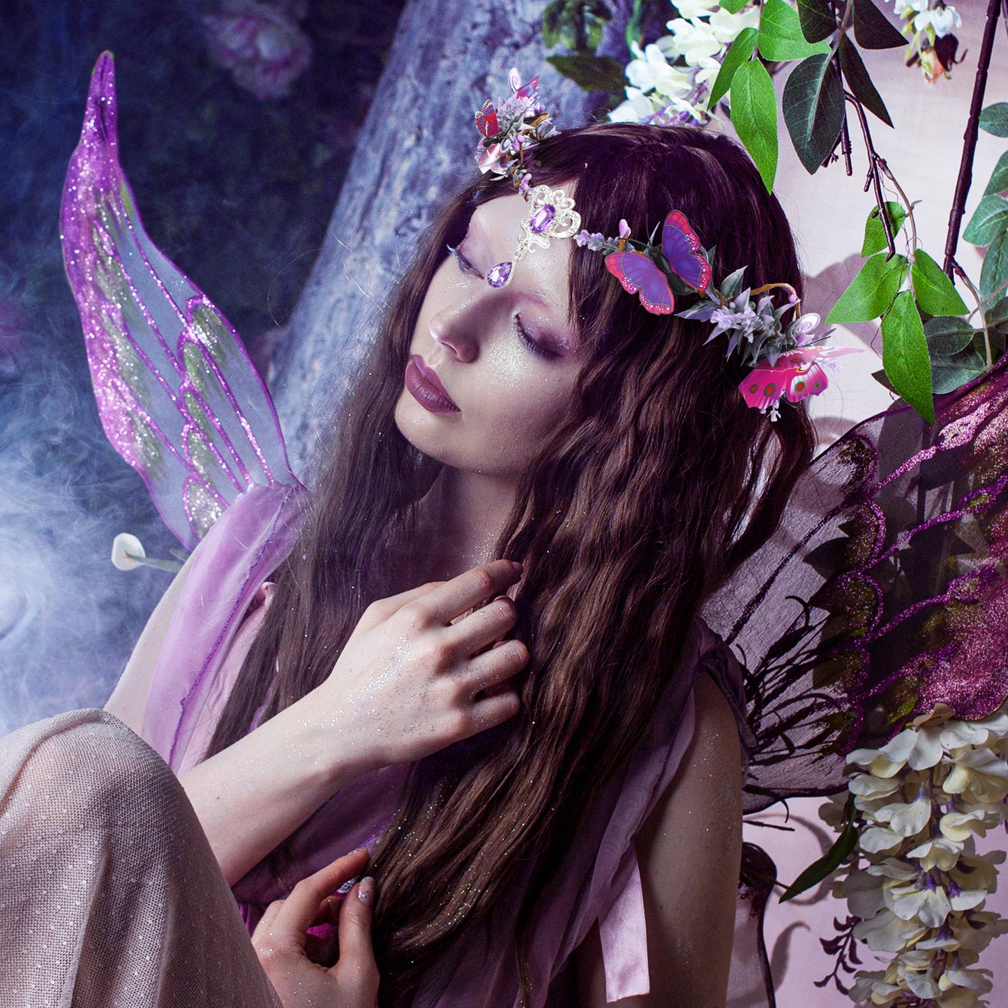 Butterfly Fascinator Headband Wings Fairy Crown