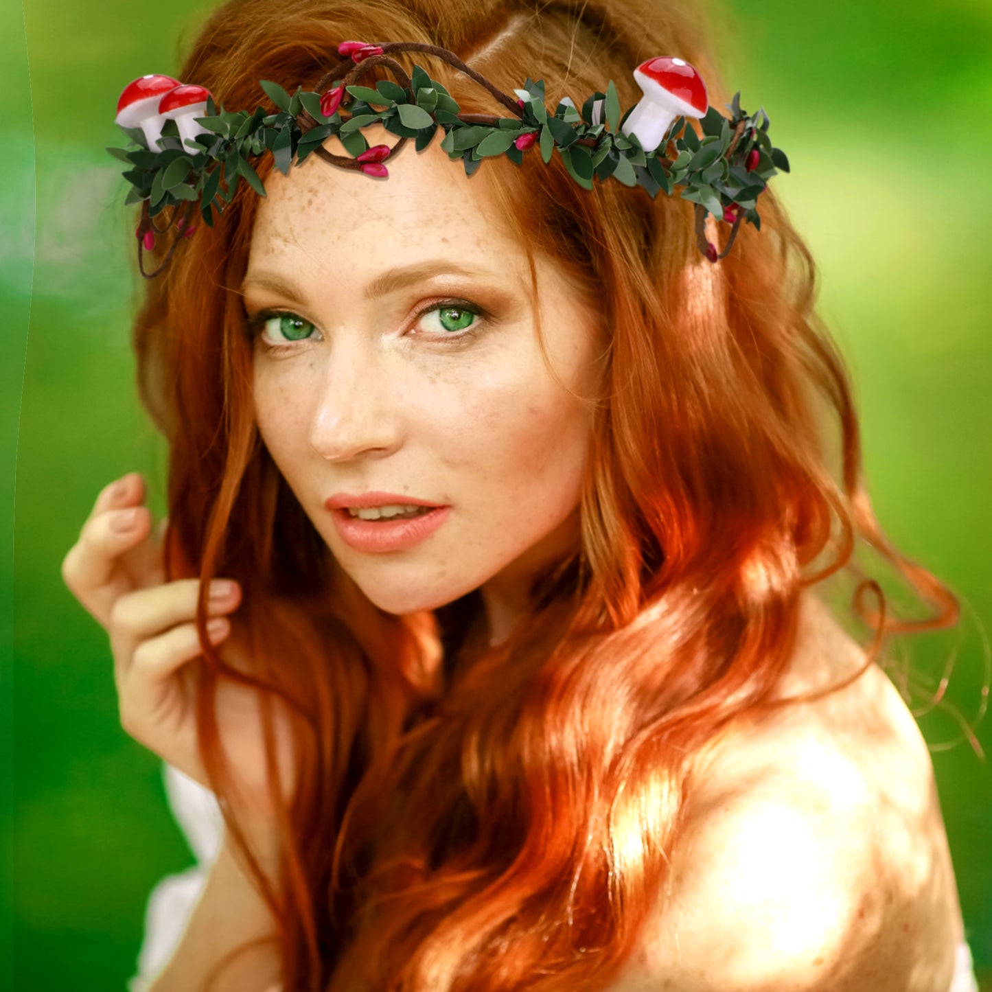Mushroom Flower Headpiece: Woodland Elf Headband