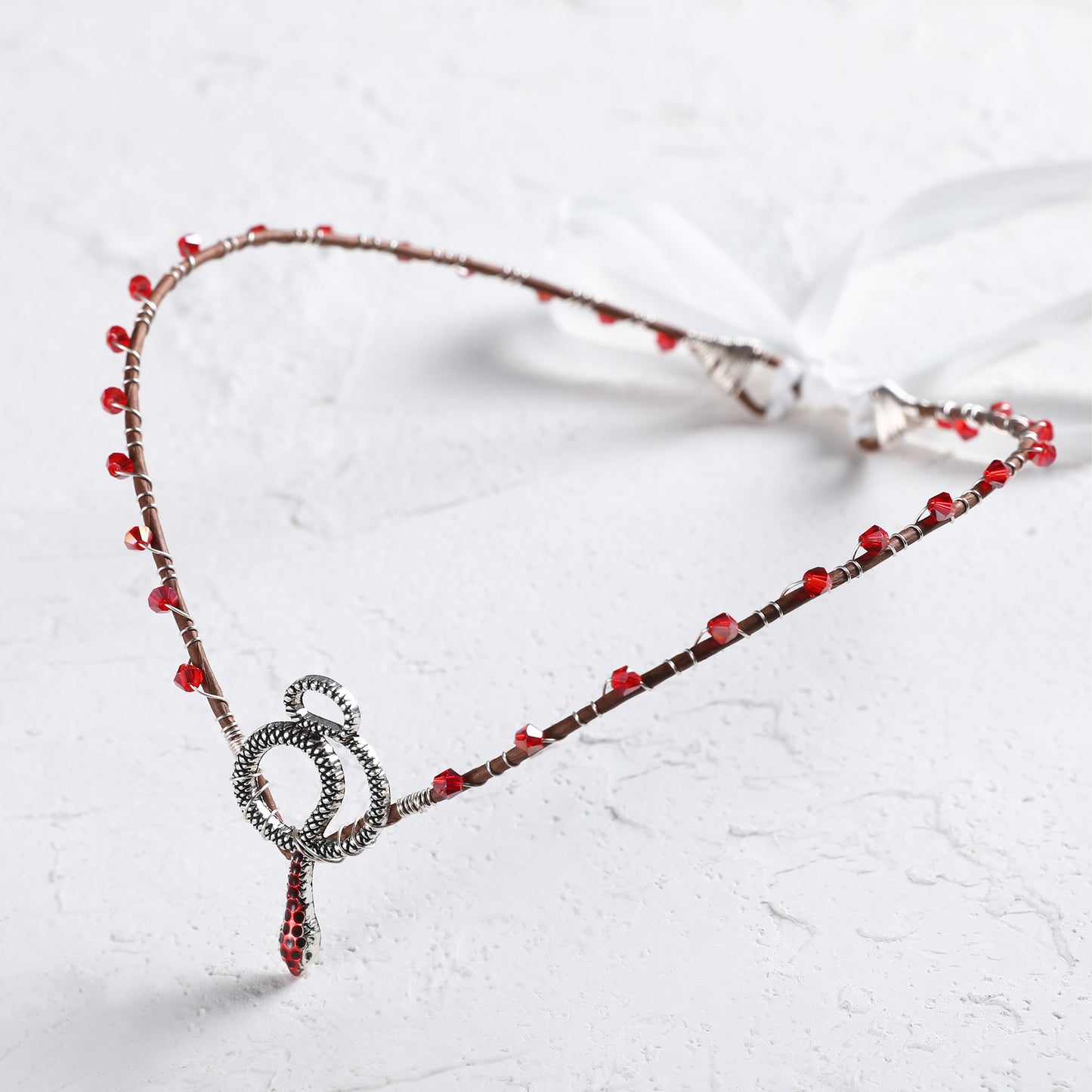 Red Snake Elf Crown - Handmade Celtic Circlet