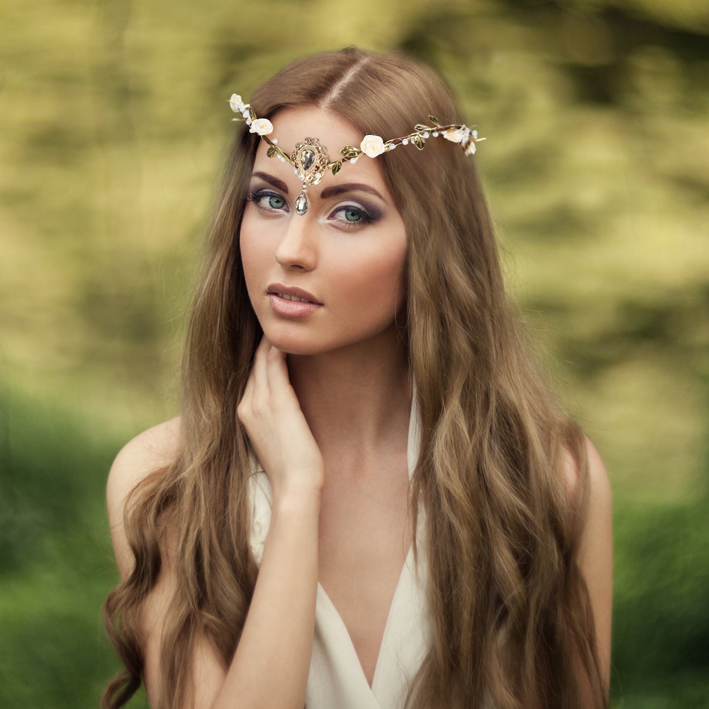 Handmade Gold Fairy Crown for Wedding