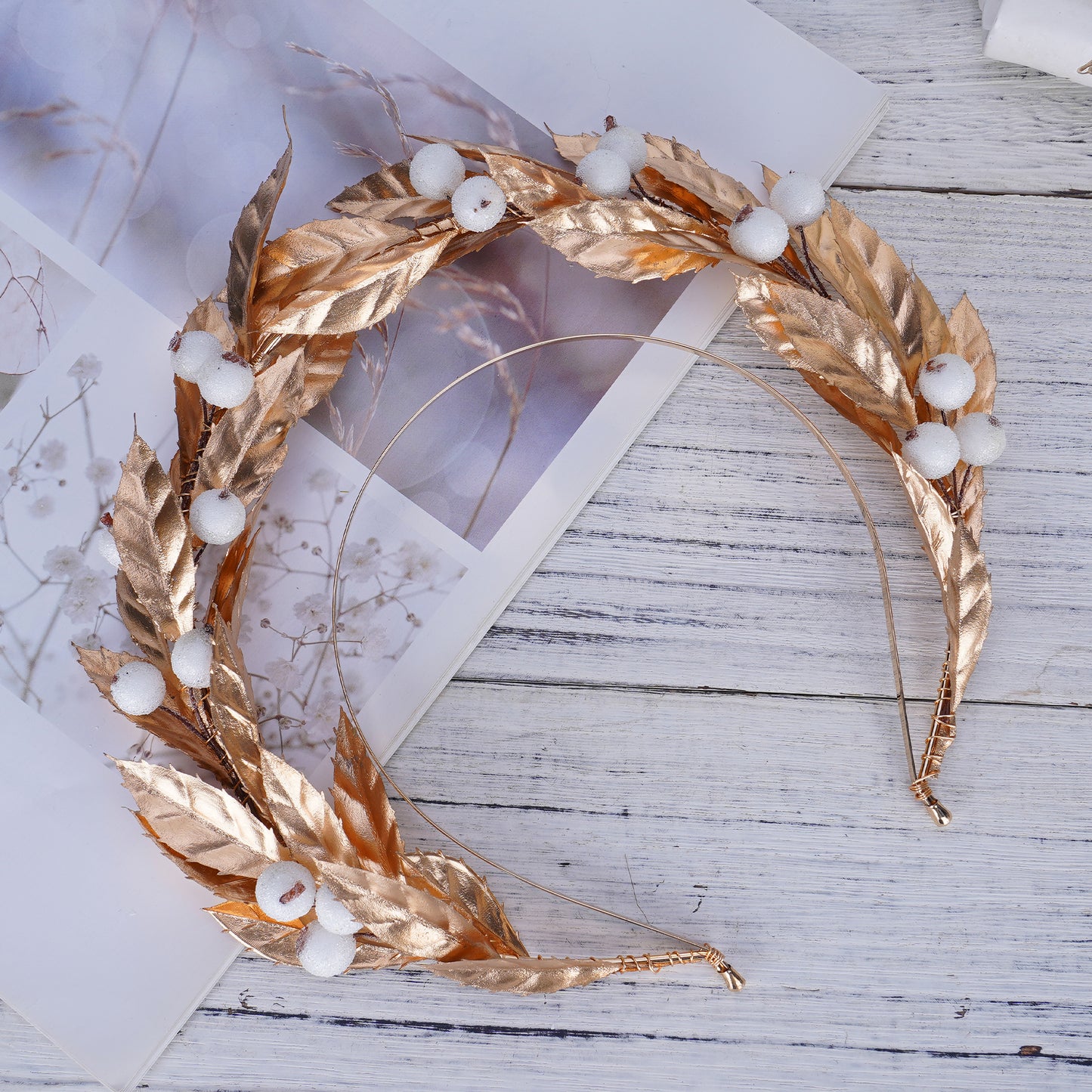Handmade Golden Halo Crown Headpiece