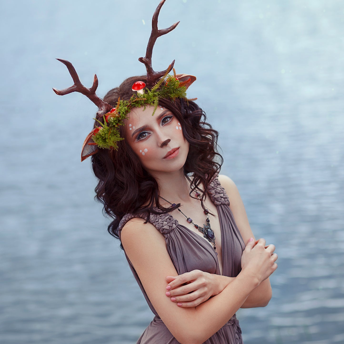 Mushroom Flower Headband: Fairy Woodland Crown