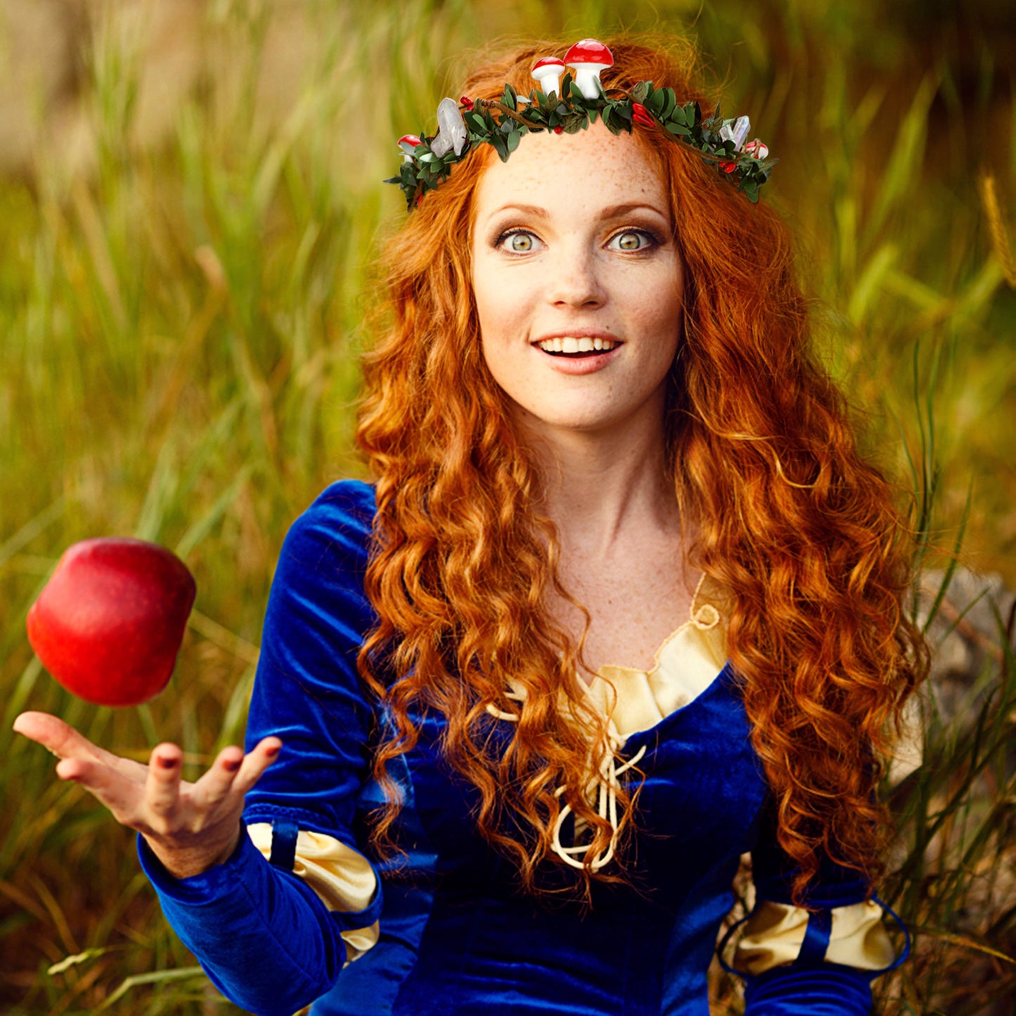 Flower Mushroom Headband: Elf Woodland Crown