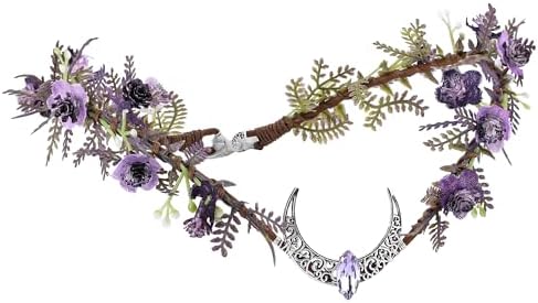 MOSTORY Purple Elf Flower Crown for Women, Moon Elves Headpiece