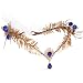 MOSTORY Gold Flower Crown Headband - Fairy Leaf Circlet