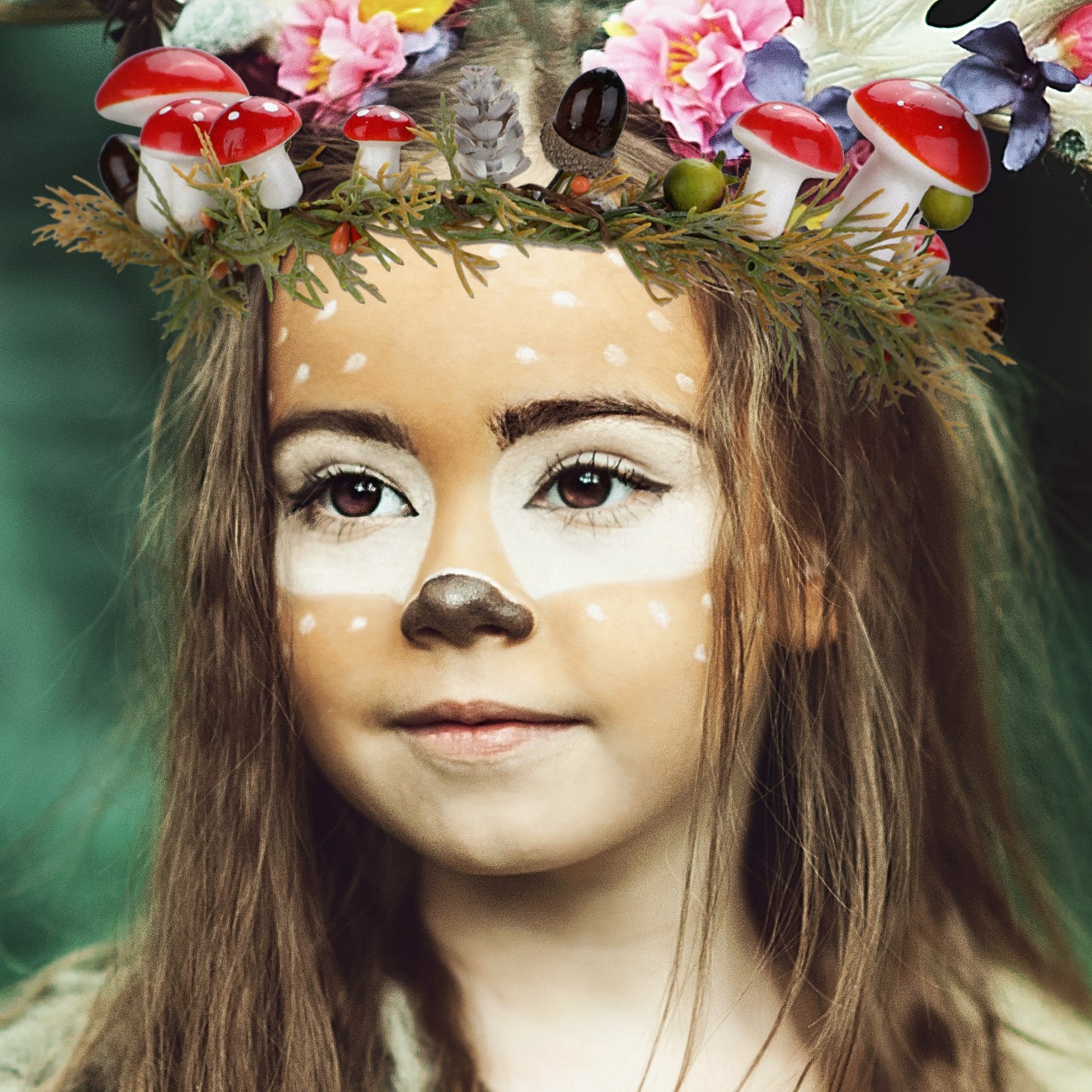 Elf Woodland Headpiece, Red Mushroom Hair Wreath