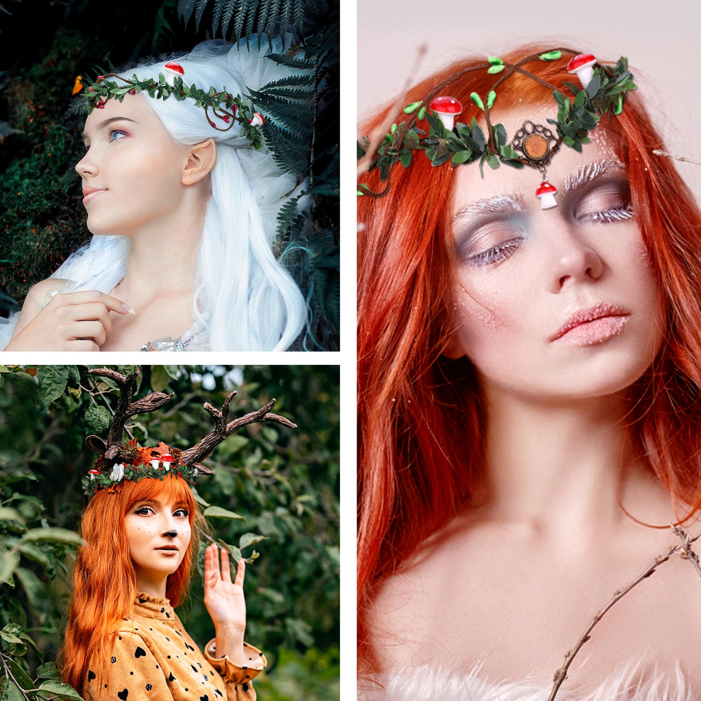 Flower Mushroom Headpiece: Woodland Fairy Crown