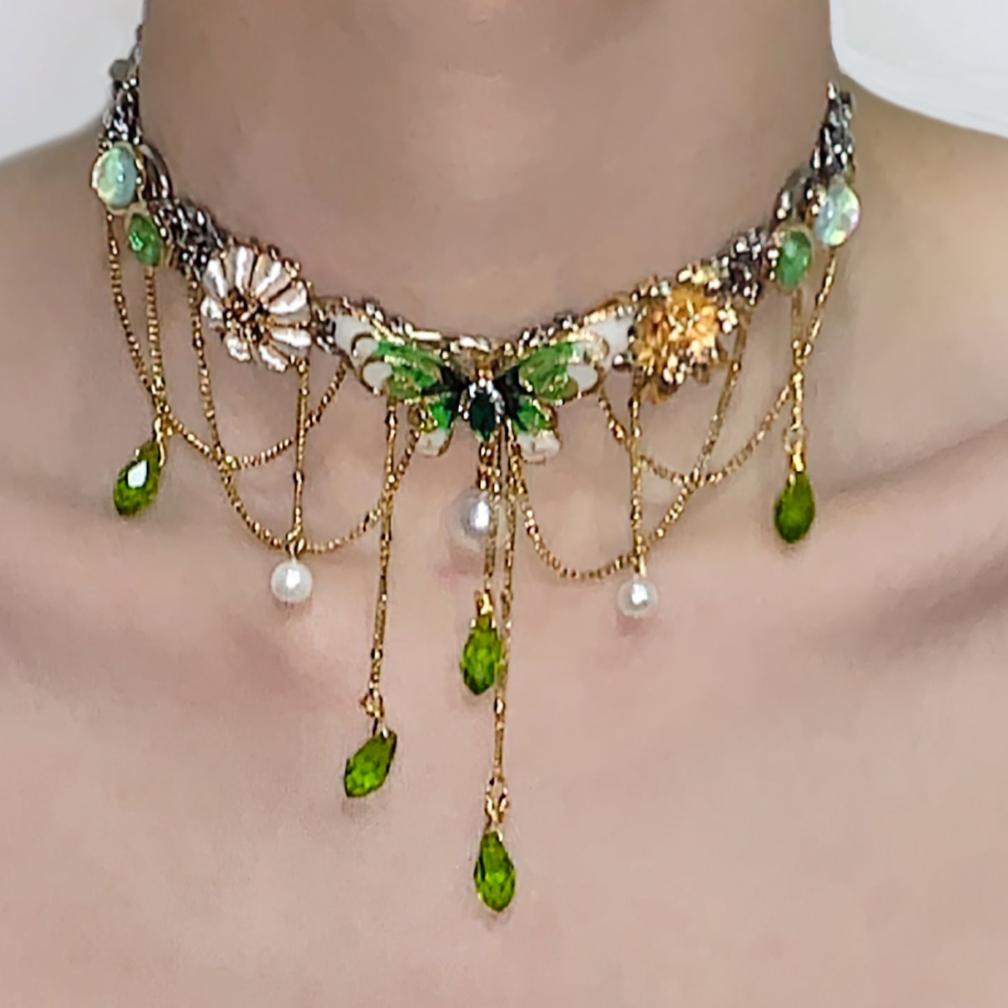 MOSTORY Y2K Renaissance Butterfly Necklace - Fairy Choker