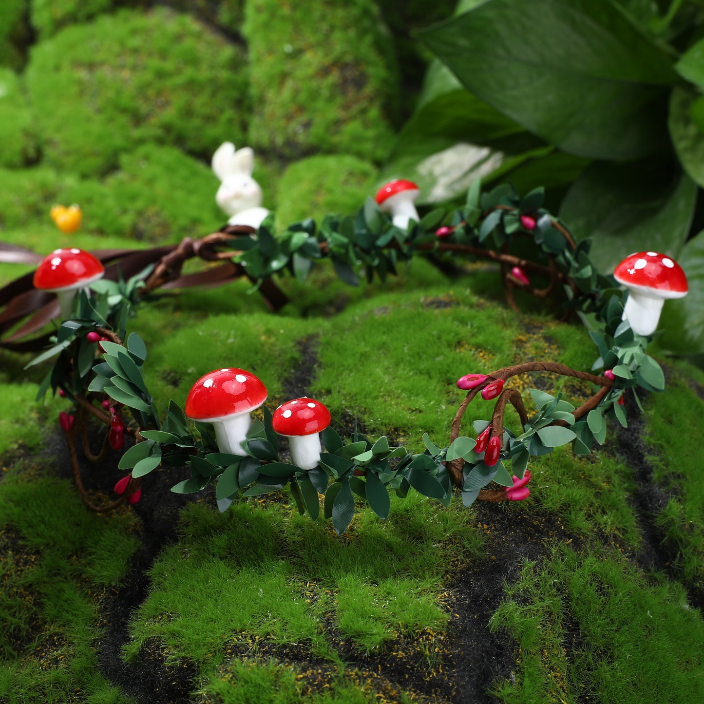 Mushroom Flower Headpiece: Woodland Elf Headband