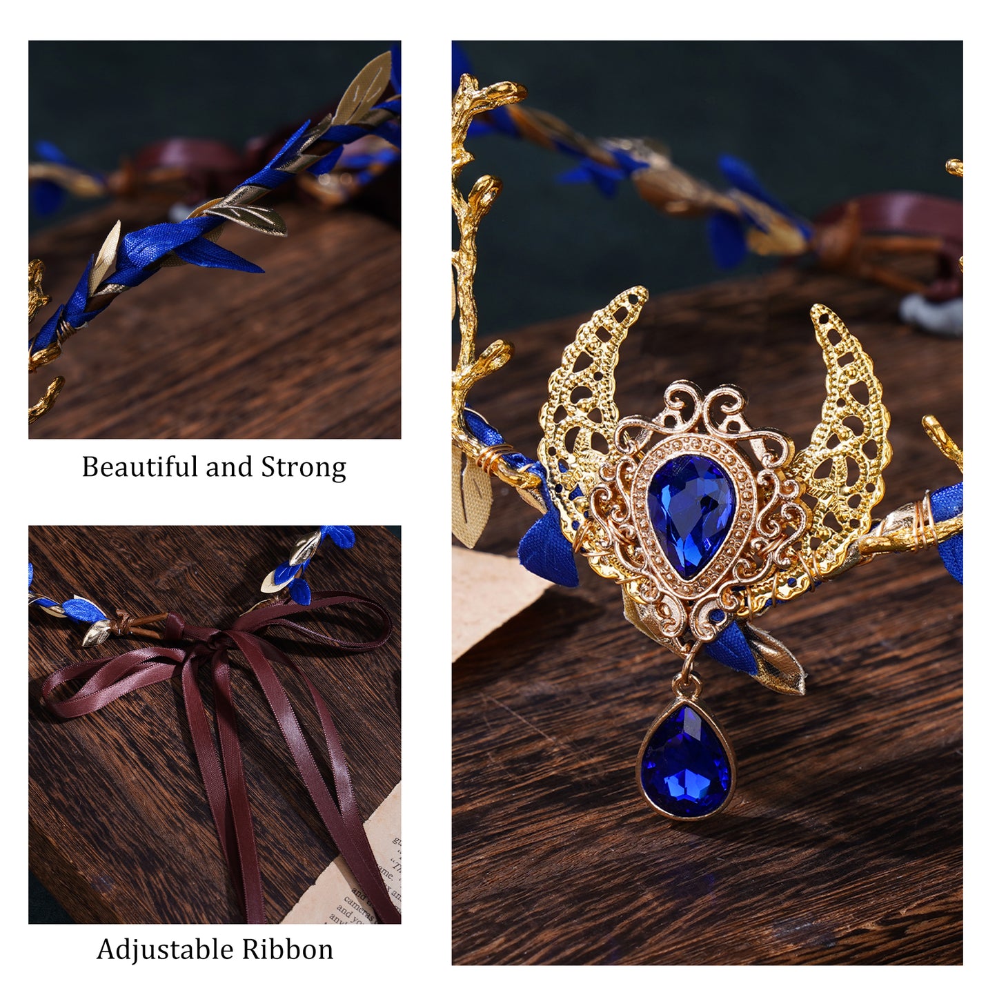 Moon Elf Crown: Woodland Gold Branch