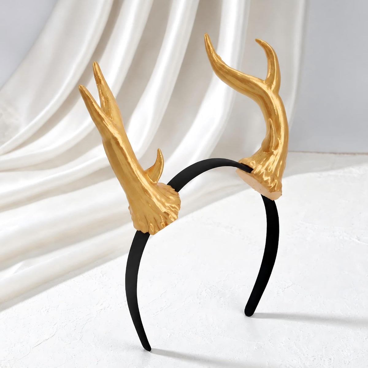 3D Black Red Dragon Devil Horns Headband