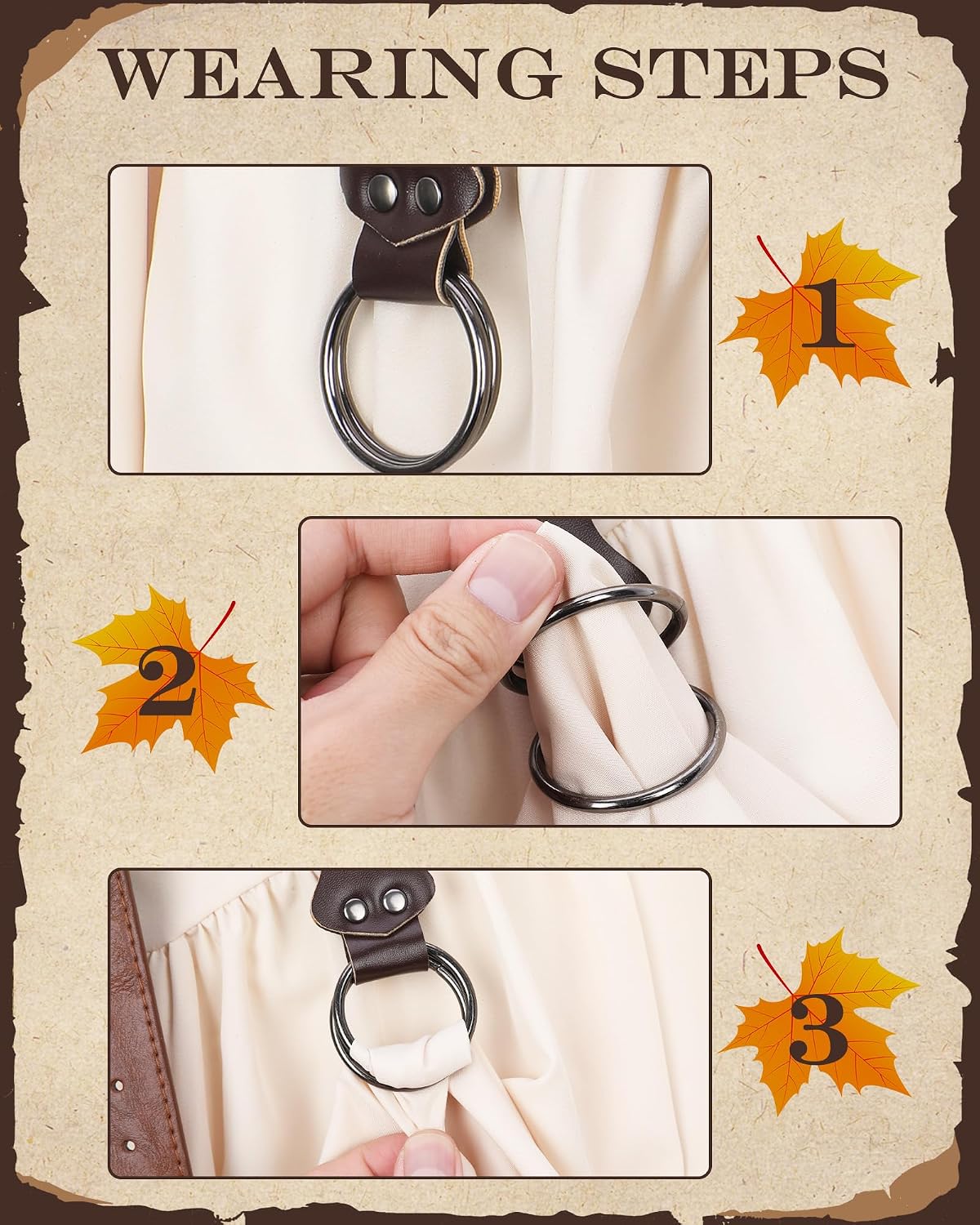 Medieval Renaissance Skirt Hikes Leather Strap Cosplay Set